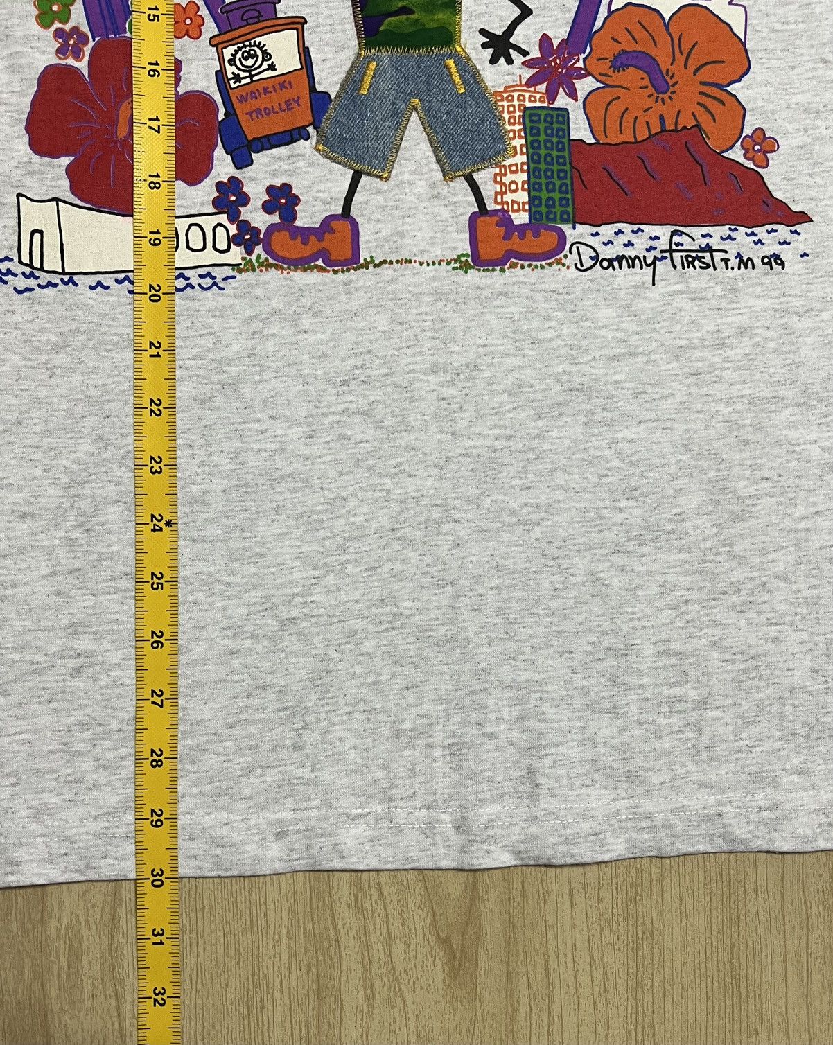 Other Vintage 90s Honolulu Boy Tee USA Applique Graphic ( Size US M / EU 48-50 / 2 - 7 Thumbnail