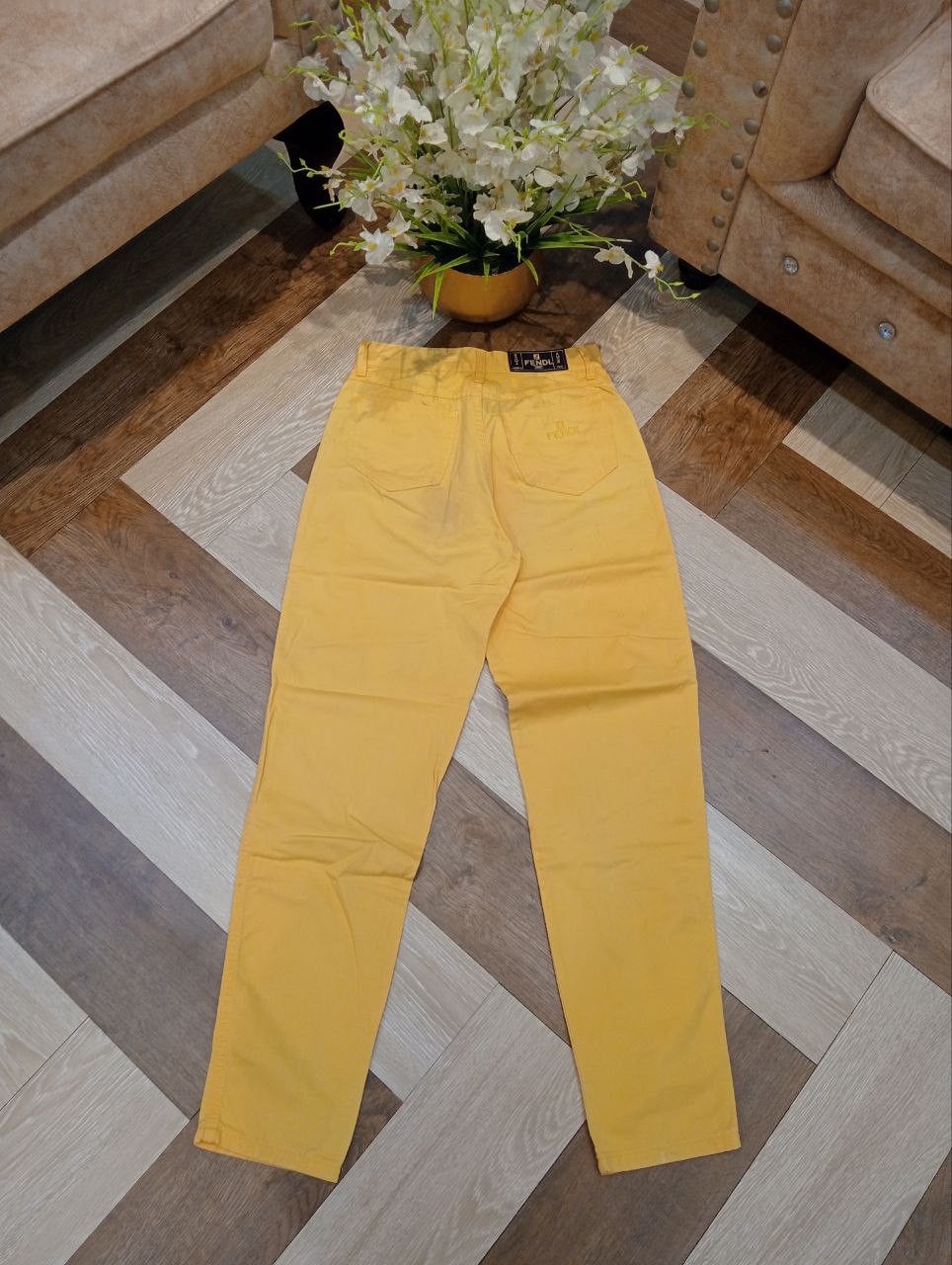 Fendi VINTAGE FENDI ROMA JEANS - YELLOW Size 27" / US 4 / IT 40 - 1 Thumbnail
