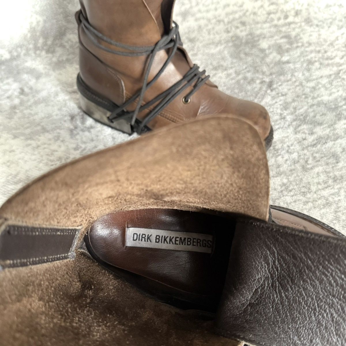 Dirk Bikkembergs 1990s Dirk Bikkembergs Metal Heel Lace Through Leather Boots Size US 9.5 / EU 42-43 - 7 Thumbnail