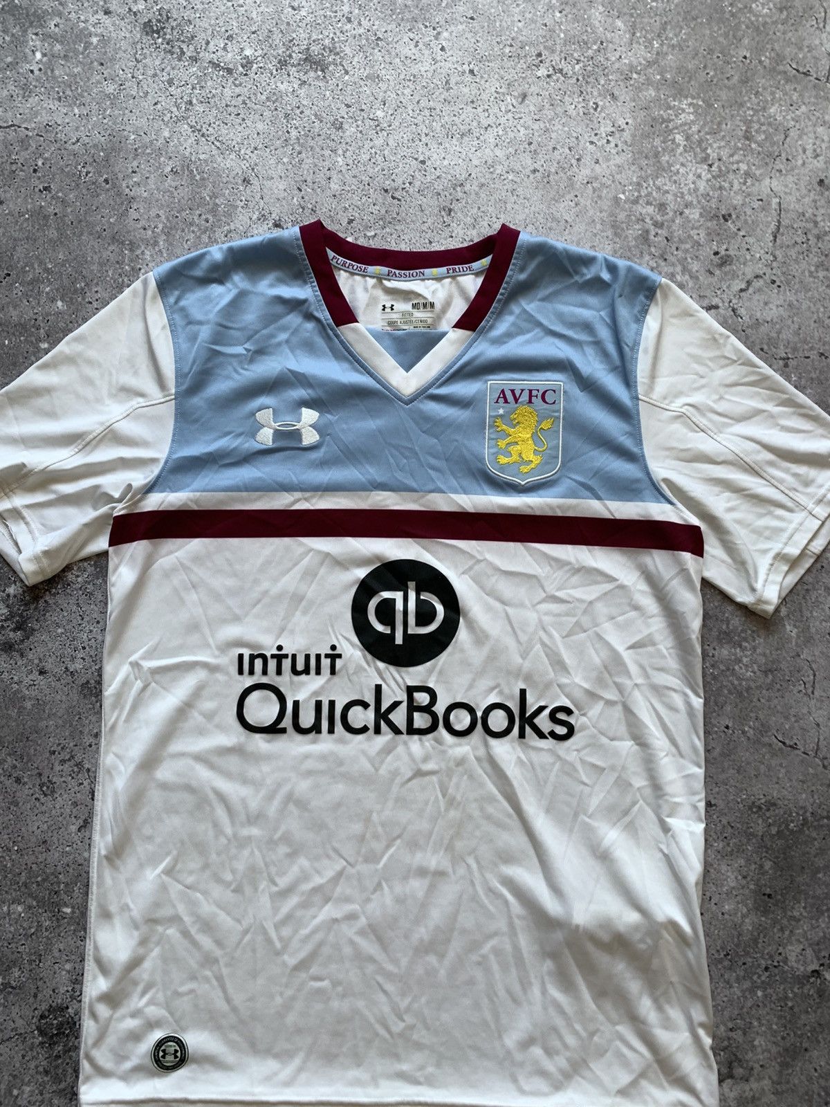 Under Armour 🔥UNDER ARMOUR ASTON VILLA 2016/17 AWAY SOCCER SHIRT Size US M / EU 48-50 / 2 - 2 Thumbnail