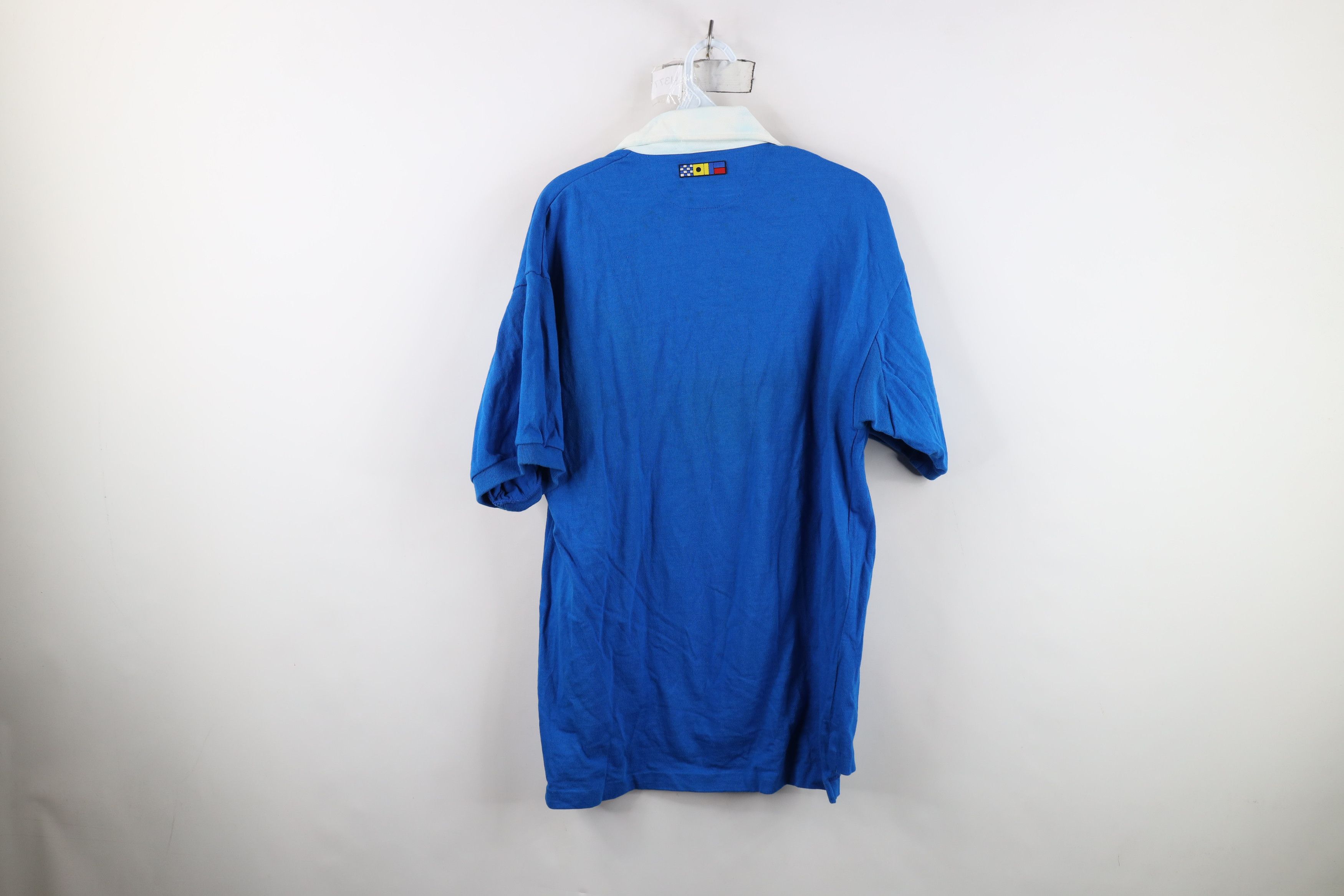 Nike Vintage 80s 90s Nike Sailing Rugby Polo Shirt Blue Cotton Size US M / EU 48-50 / 2 - 12 Thumbnail