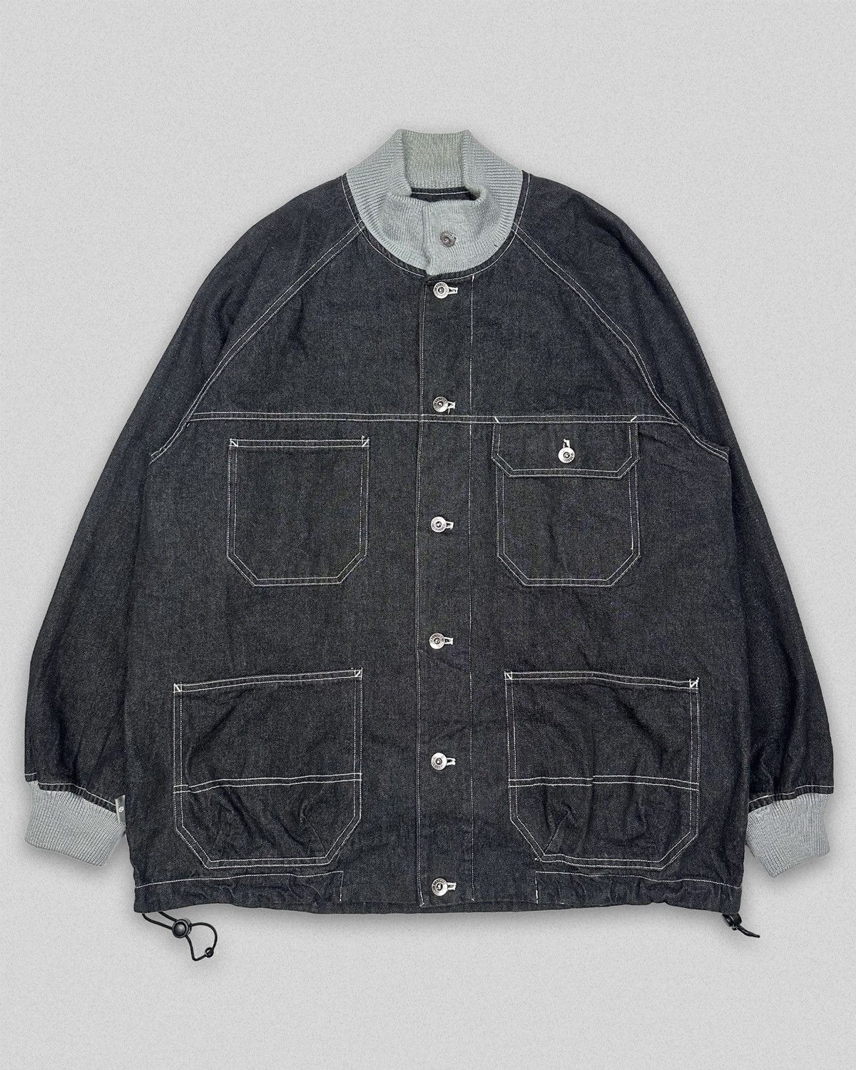 image of 00’S Scanner Denim Chore Jacket (M) in Black, Men's (Size Medium)