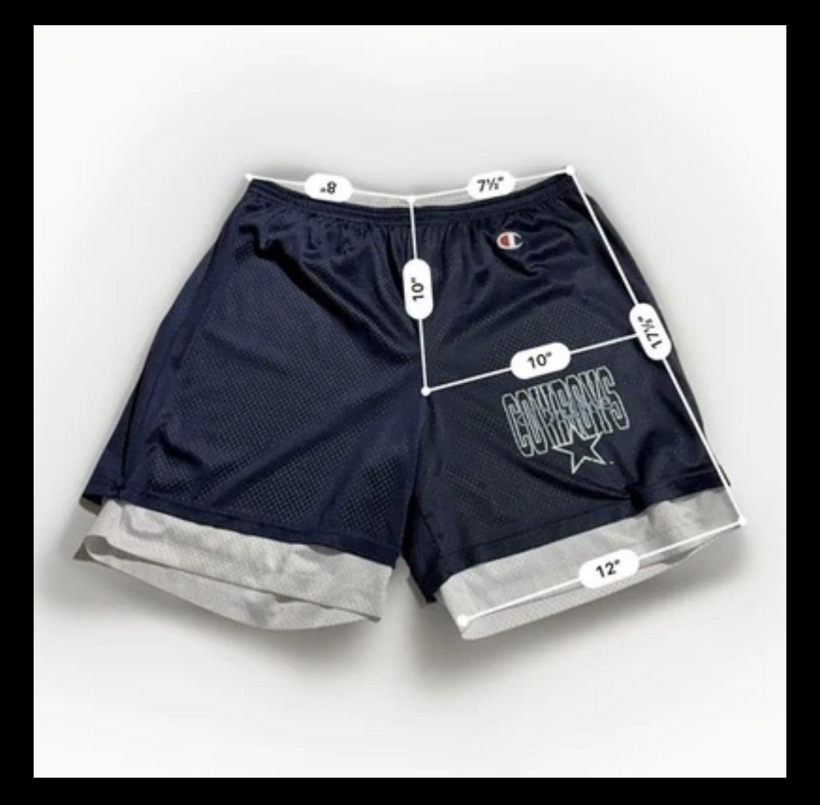 Champion Vintage 90s Champion Cowboys Reversible Mesh Shorts USA Size US 32 / EU 48 - 5 Thumbnail