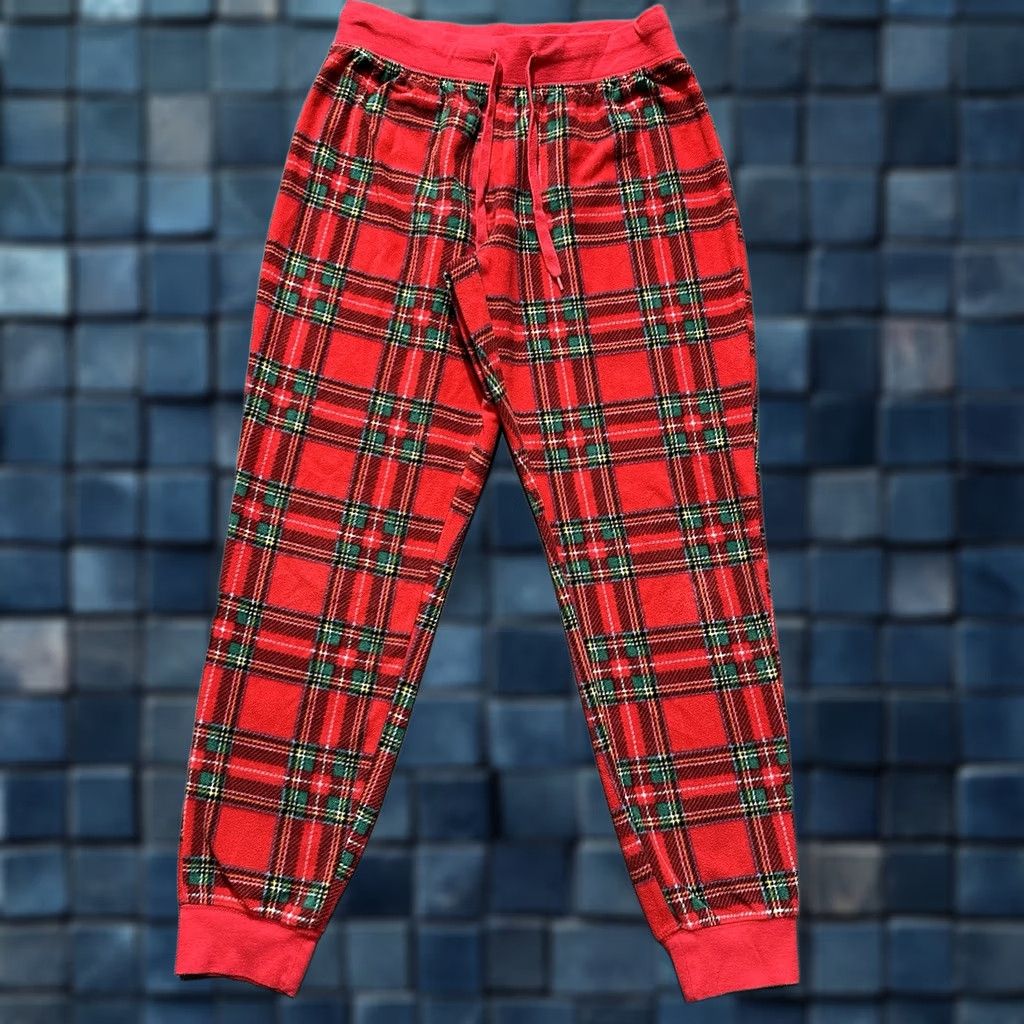 Aeropostale Aeropostale Lounge Pants Mens M Red Plaid Casual Sleep Bottoms Y2K Size US 31 - 1 Thumbnail