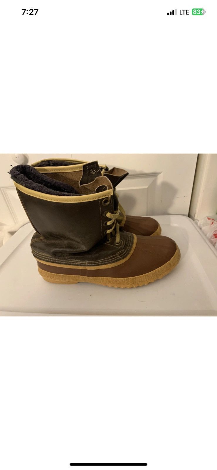 SOREL Mens Vtg Sorel Sz 10 Kaufman Canada Brown Duck Boots Liners Size US 10 / EU 43 - 1 Thumbnail