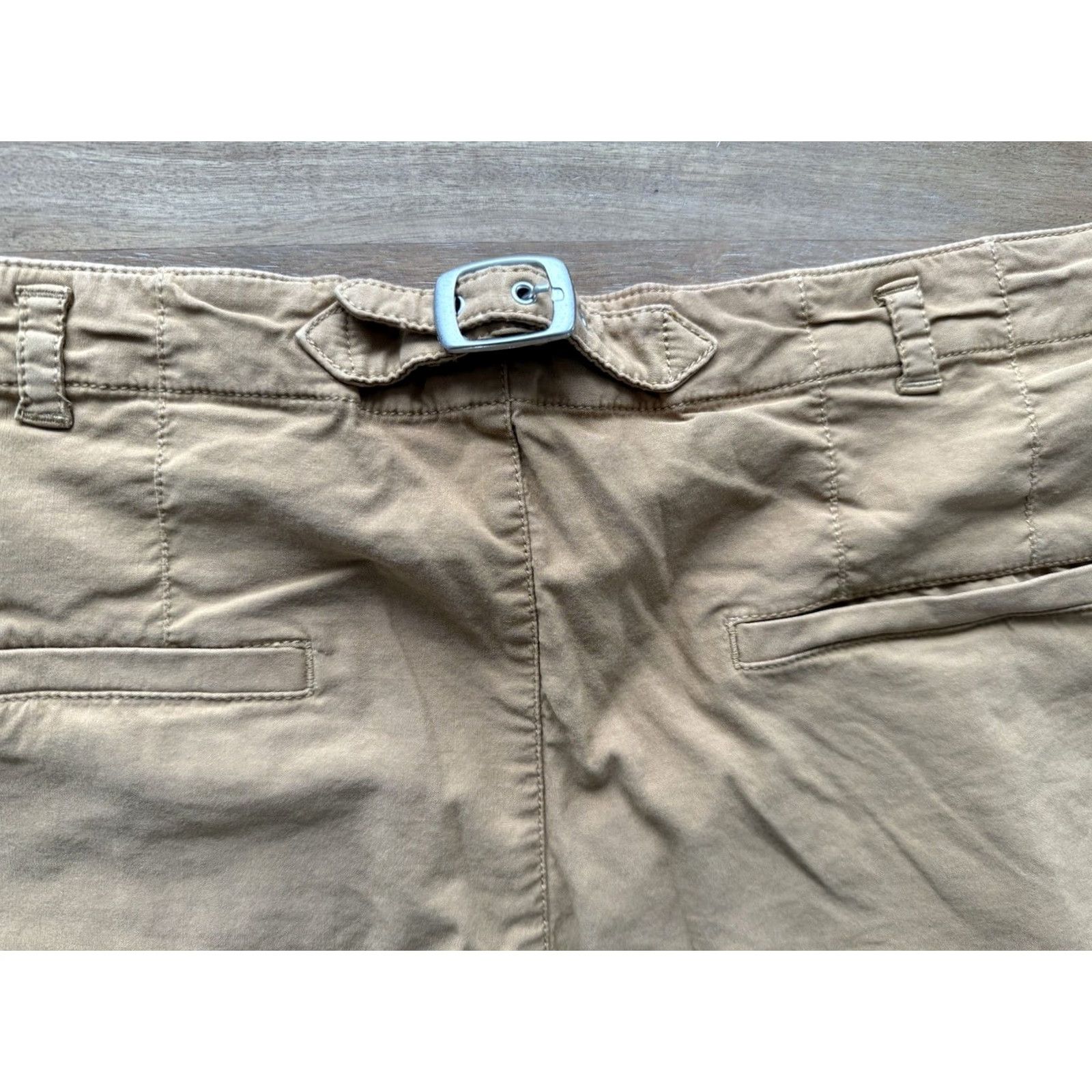 Anthropologie VINTAGE Anthropologie Wide Leg Pants Womens 14 US Tan Relaxed High Rise Cinch Back Size 36" / US 14 / IT 50 - 7 Thumbnail