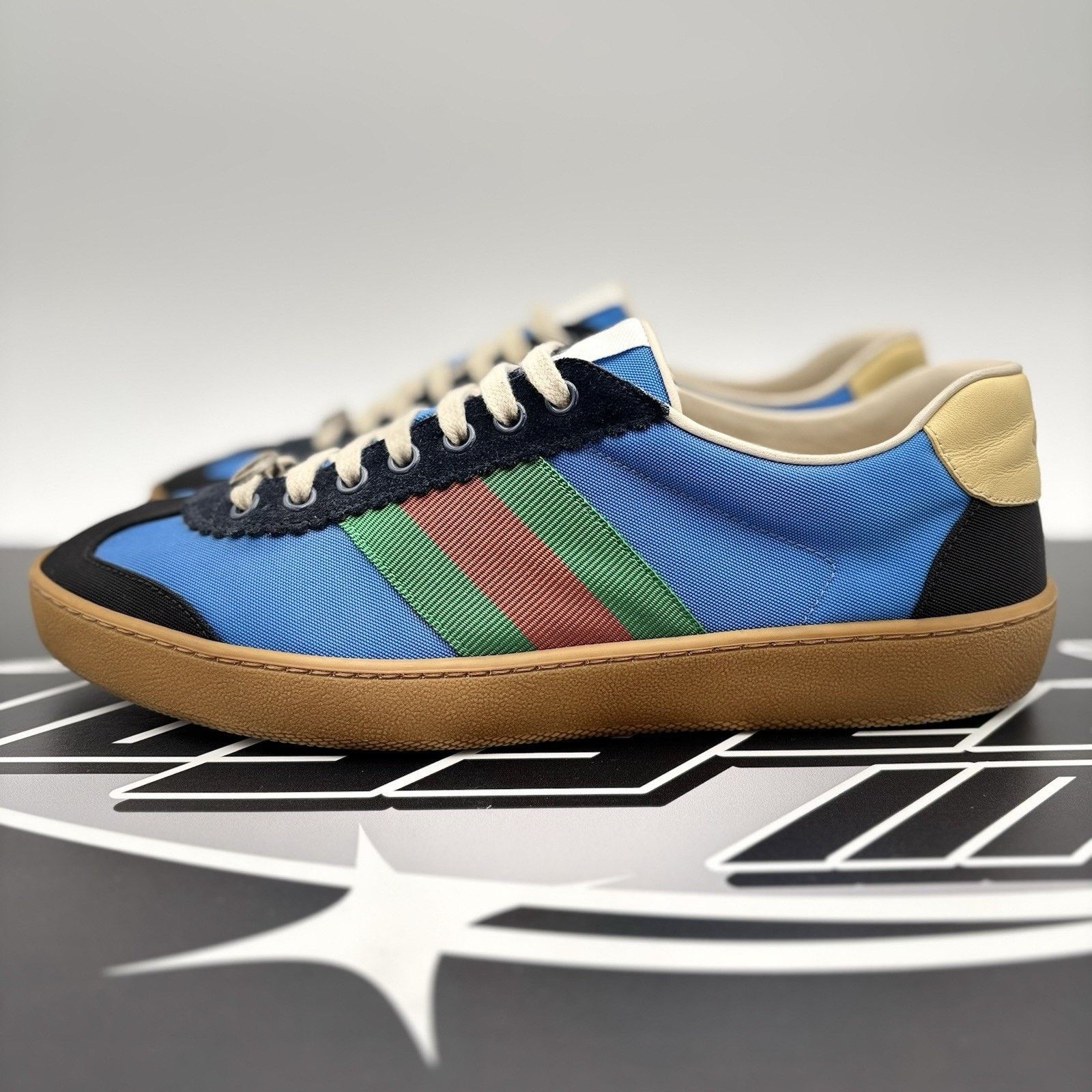 Gucci Gucci Web Accent Nylon ‘ Blue ‘ | GOOD CONDITION! Size US 8.5 / EU 41-42 - 1 Thumbnail