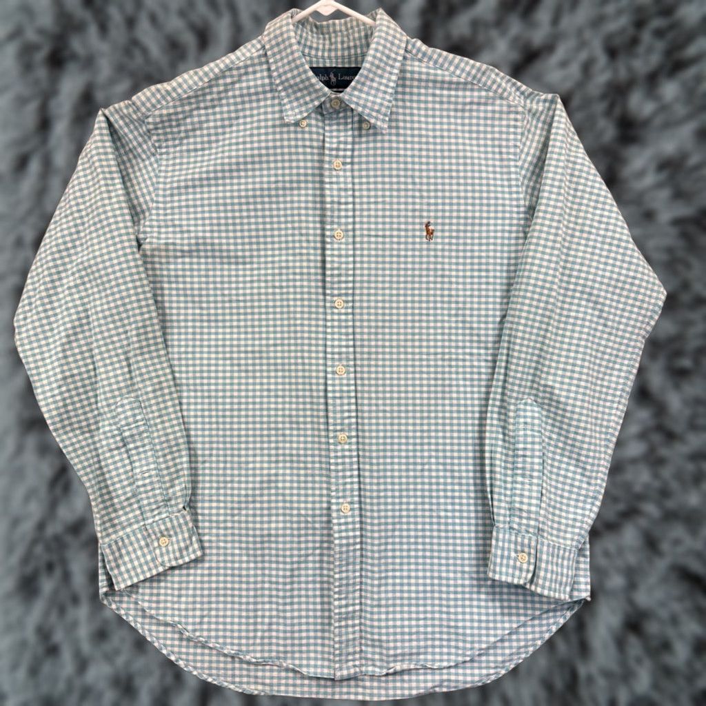 Polo Ralph Lauren Polo Ralph Lauren Shirt Mens Large Blue Classic Fit Button Check Pony Preppy Size US L / EU 52-54 / 3 - 1 Thumbnail