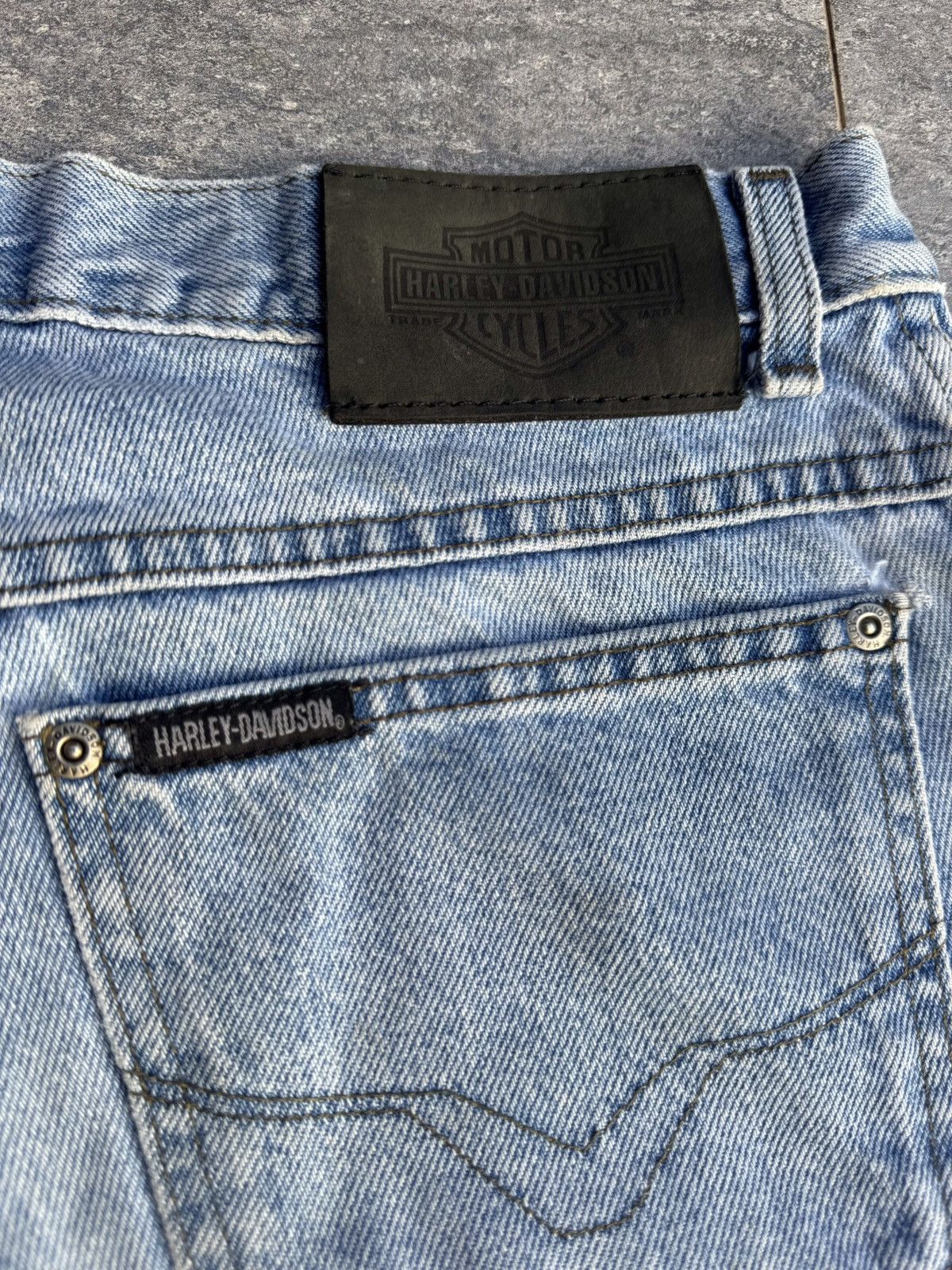 Harley Davidson Harley-Davidson Jeans Mens Leg Denim Biker Motorcycle Size US 32 / EU 48 - 3 Thumbnail