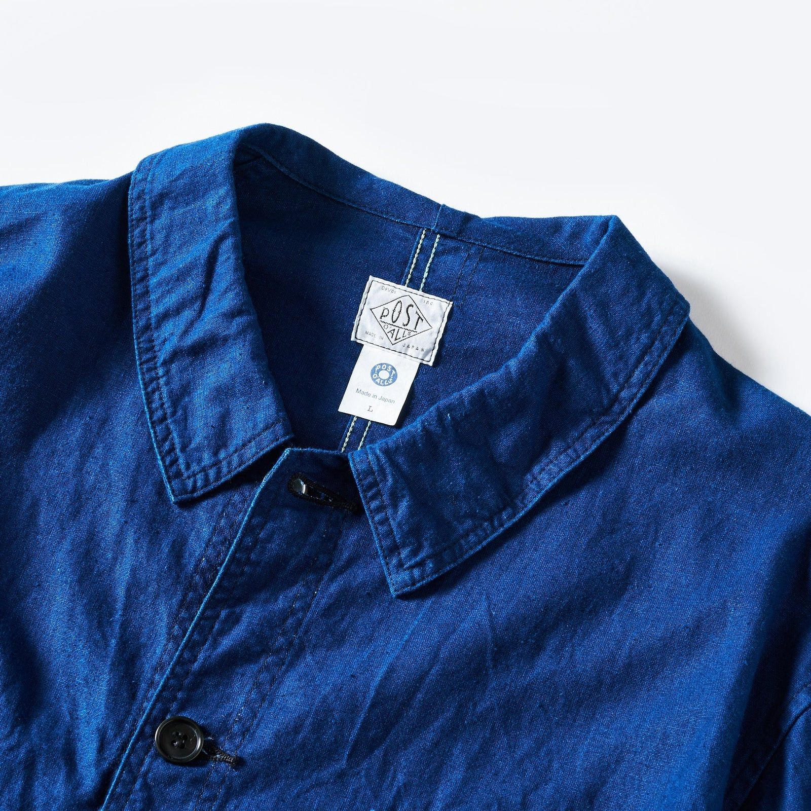 Post Overalls POS-Travail : cotton/linen sheeting indigo Sale price Size US L / EU 52-54 / 3 - 3 Thumbnail