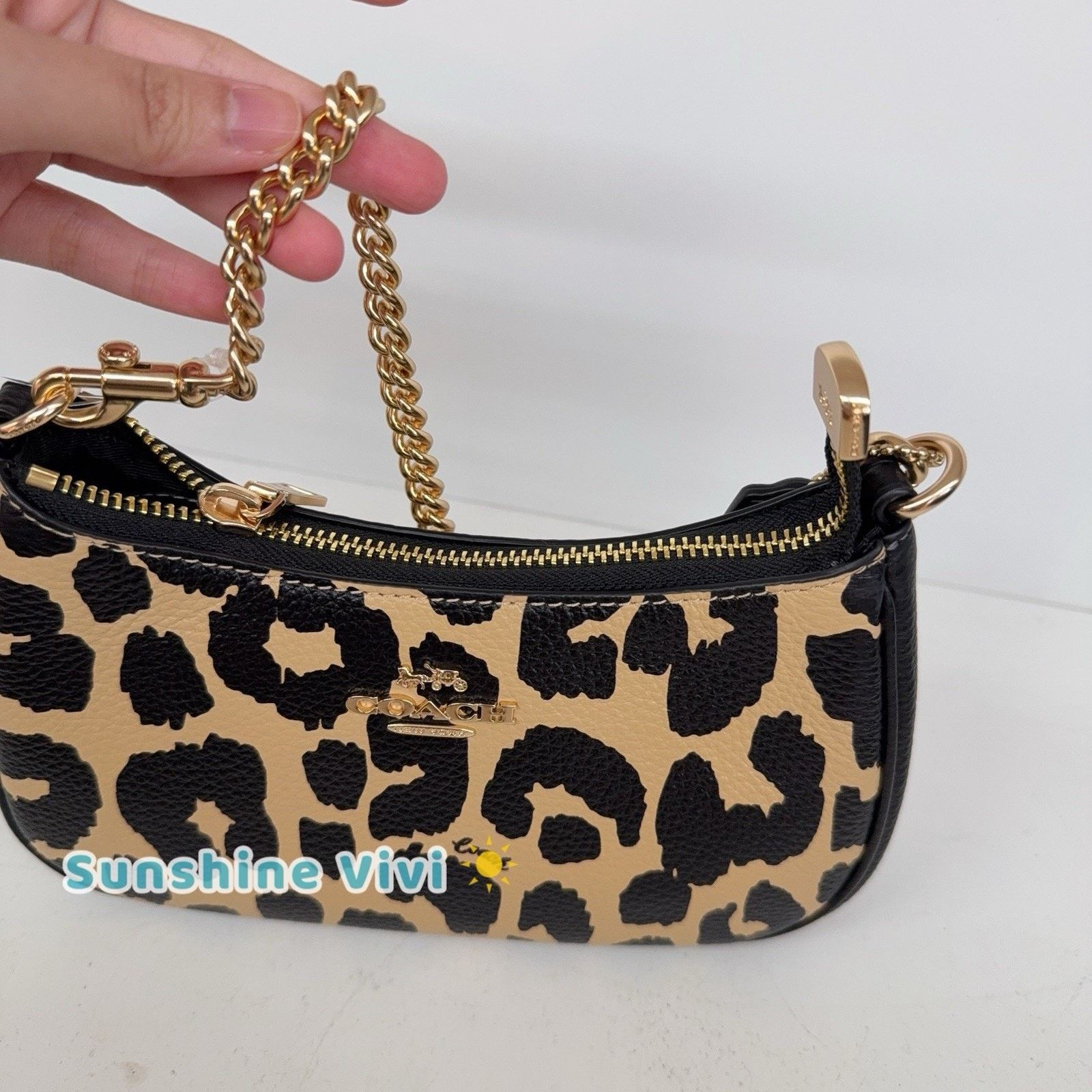 Coach NWT Coach Teri Mini Crossbody Bag Leopard CBG65 Gold/Leopard Size ONE SIZE - 2 Thumbnail