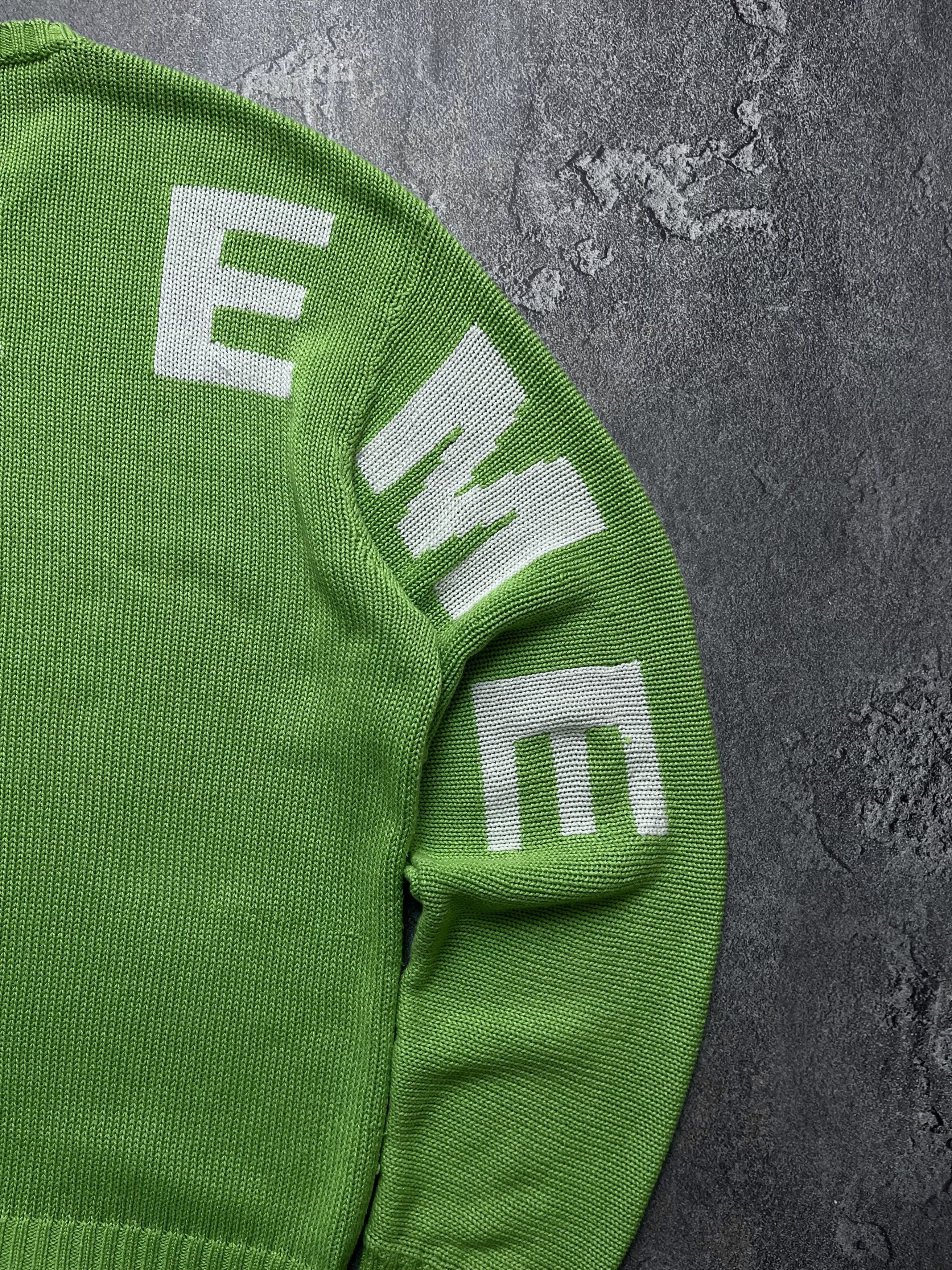 Supreme Supreme Back Logo Neon Green Crewneck Sweater Pullover L Size US L / EU 52-54 / 3 - 4 Thumbnail
