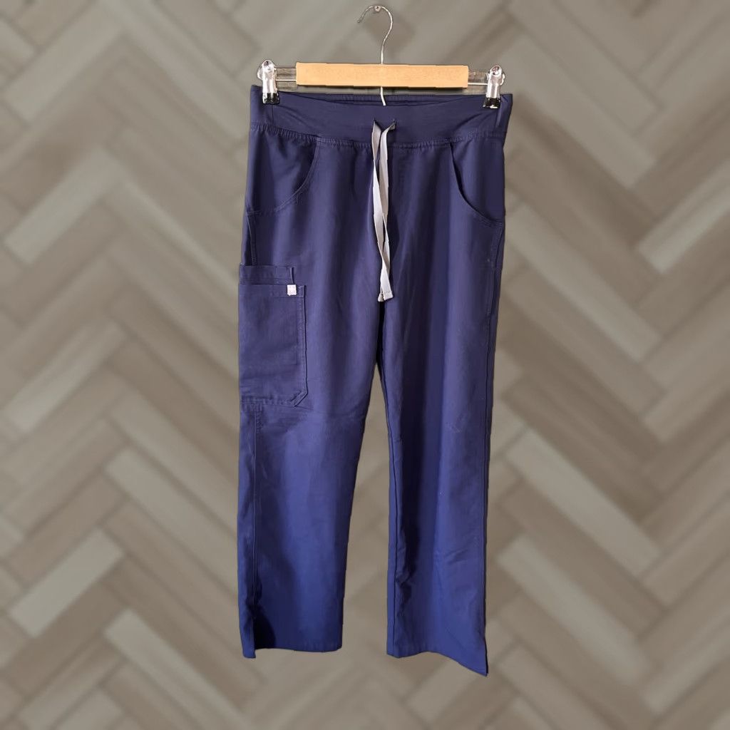 Vintage FIGS Blue Womens Scrub Pants Pull On Drawstring Size XS Size 26" / US 2 / IT 38 - 1 Thumbnail