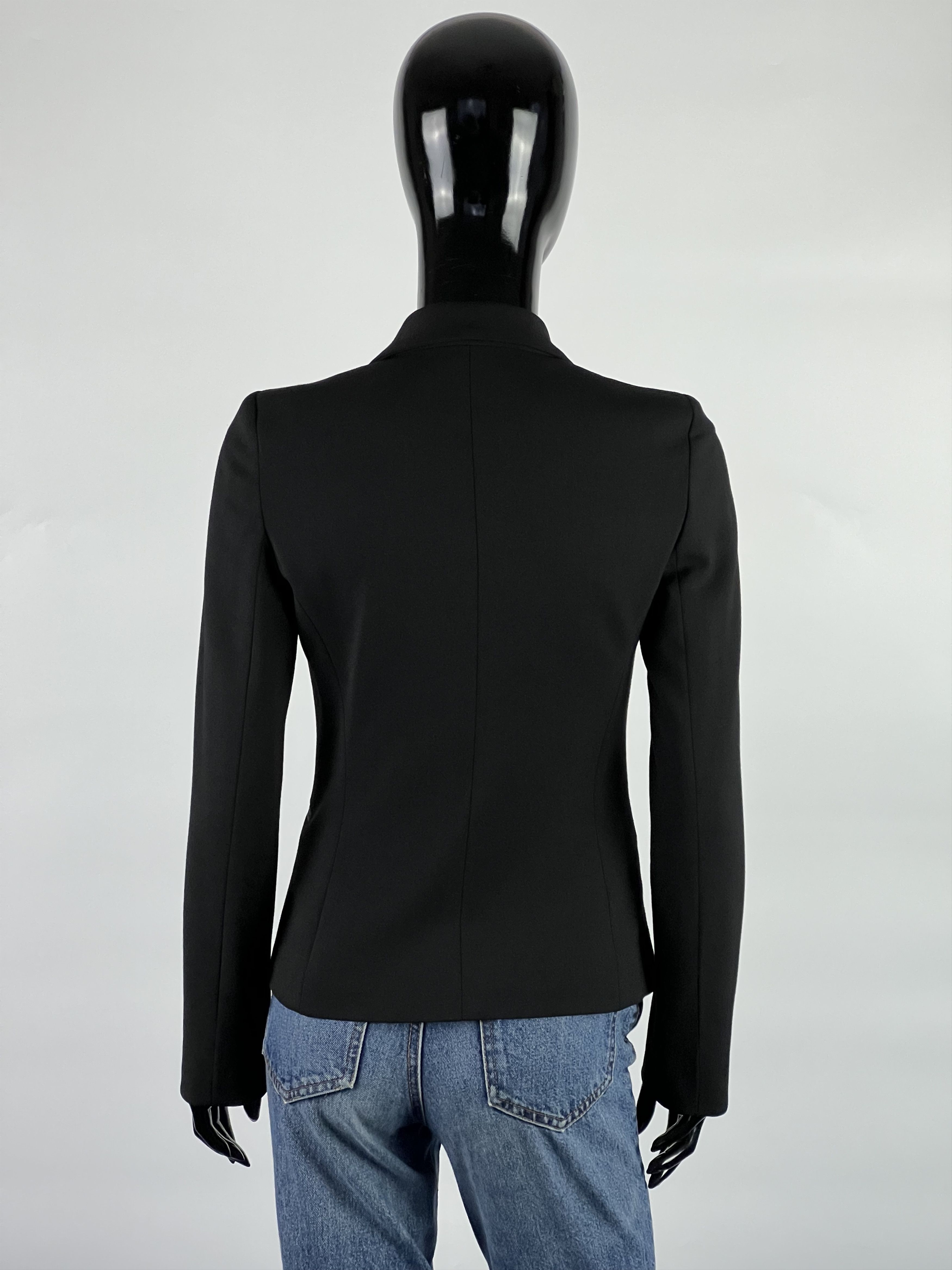 Moschino Moschino Jeans Women's Black Wool Blazer Size US2 IT38 GB6 Size XS / US 0-2 / IT 36-38 - 3 Thumbnail