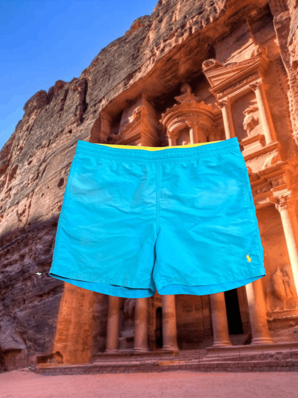 Polo Ralph Lauren blue shorts Polo by Ralph Lauren Vintage Y2K logo Size US 34 / EU 50 - 1 Thumbnail