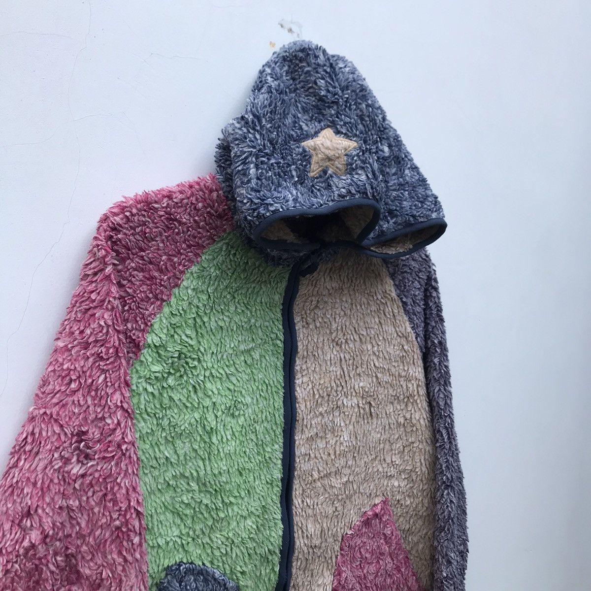 Japanese Brand × Vintage Vintage rare Rough fur fleece jacket world printing factory Size US M / EU 48-50 / 2 - 4 Thumbnail