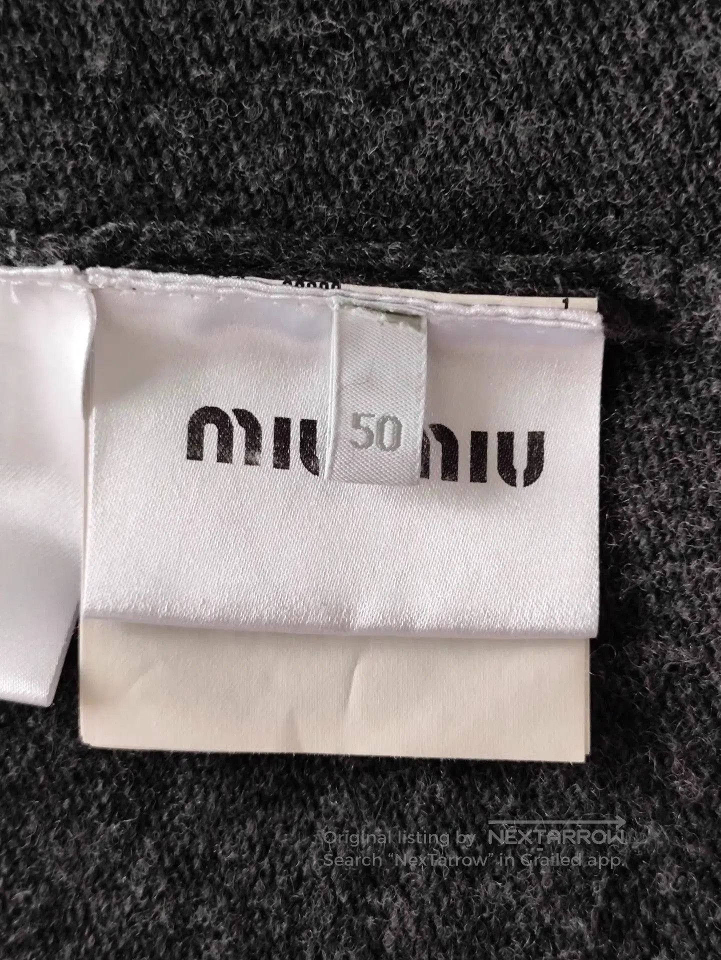 Miu Miu Gray Button-Front Long Sleeve Cardigan. Size US M / EU 48-50 / 2 - 5 Thumbnail