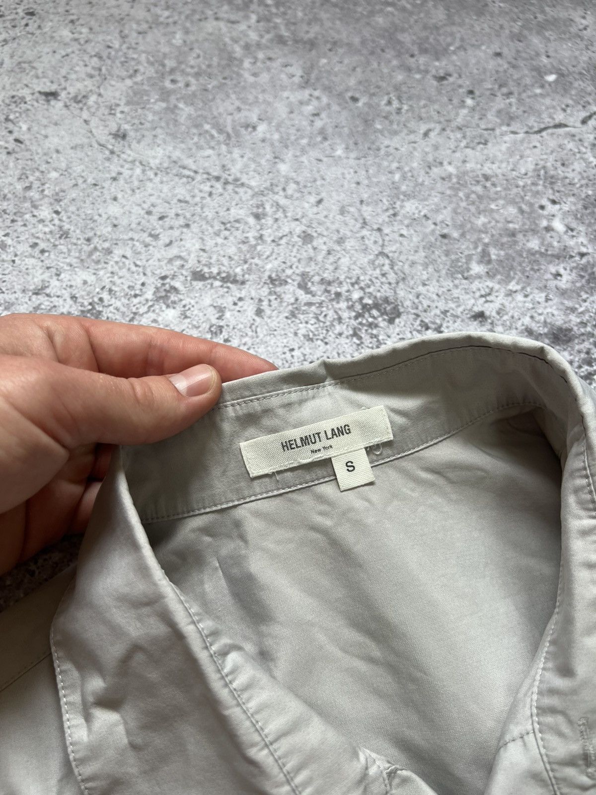 Helmut Lang Helmut Lang Cotton Shirt Button Up Long Sleeve Beige Size US S / EU 44-46 / 1 - 8 Thumbnail