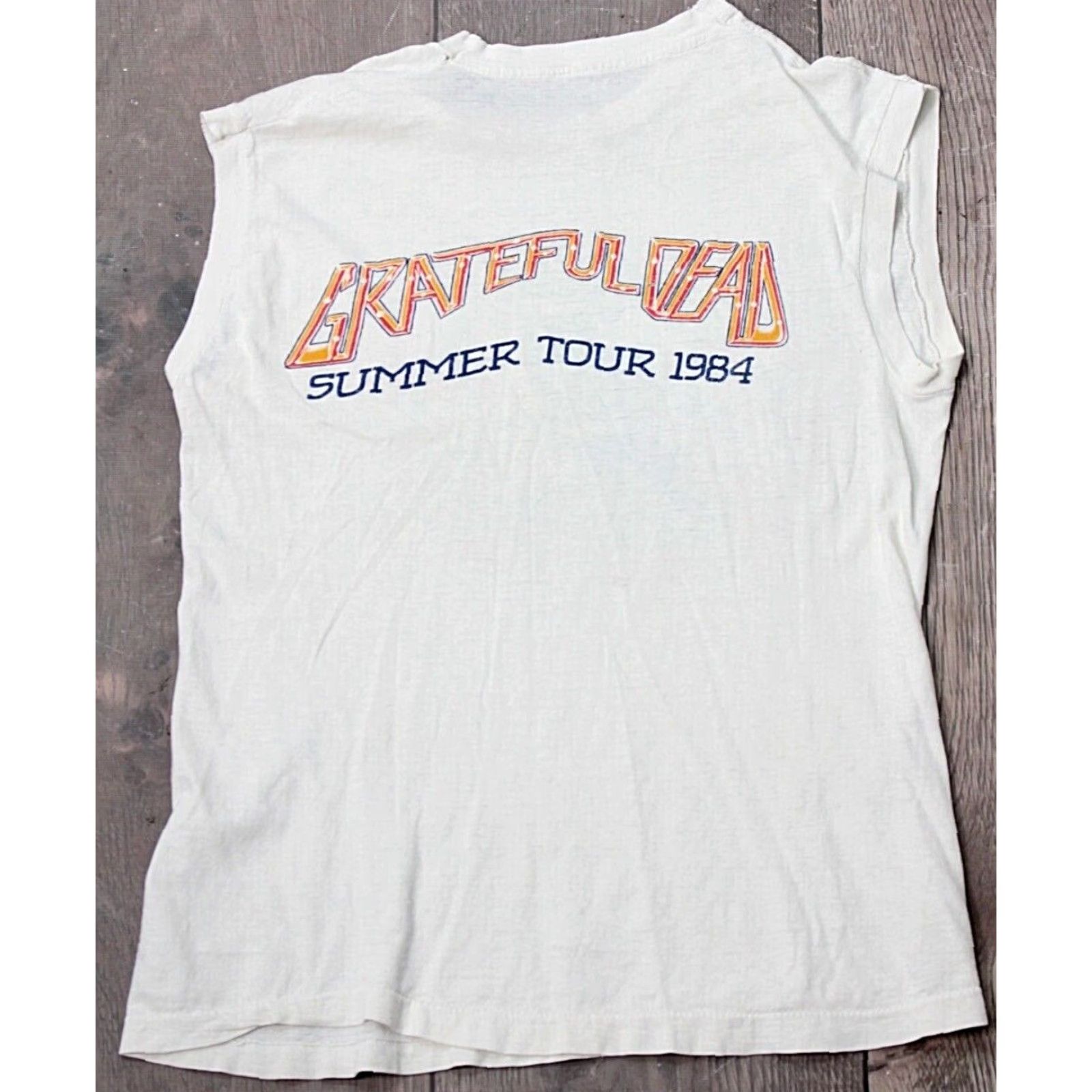Vintage Mens VTG 1980s Sleeveless Grateful Dead 1984 Summer Tour Sz M TShirt 80s T-Shirt Size US M / EU 48-50 / 2 - 2 Thumbnail