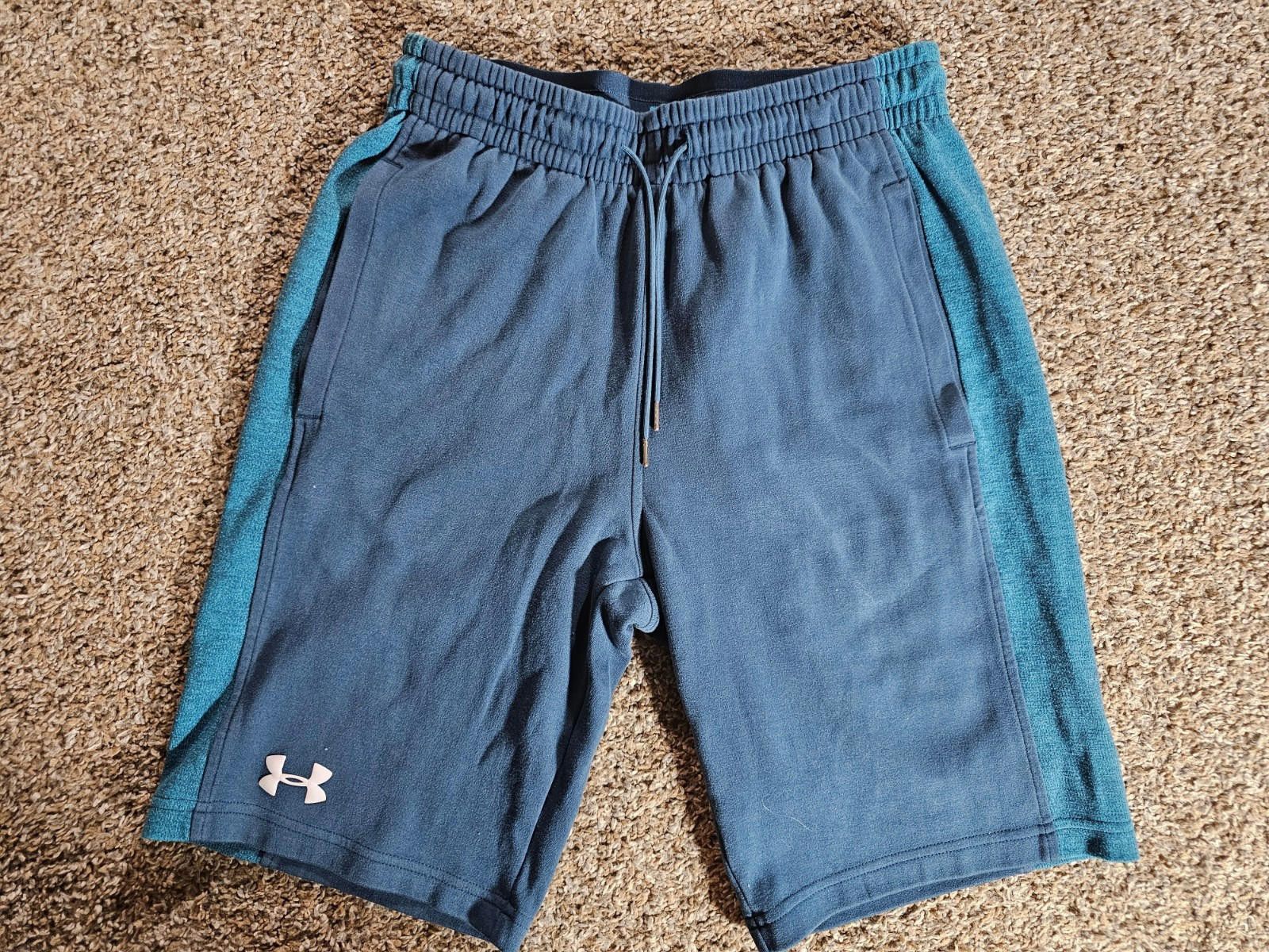 Under Armour Under Armour Sweat Shorts Mens S Blue Gym Casual Drawstring Size US 30 / EU 46 - 1 Thumbnail