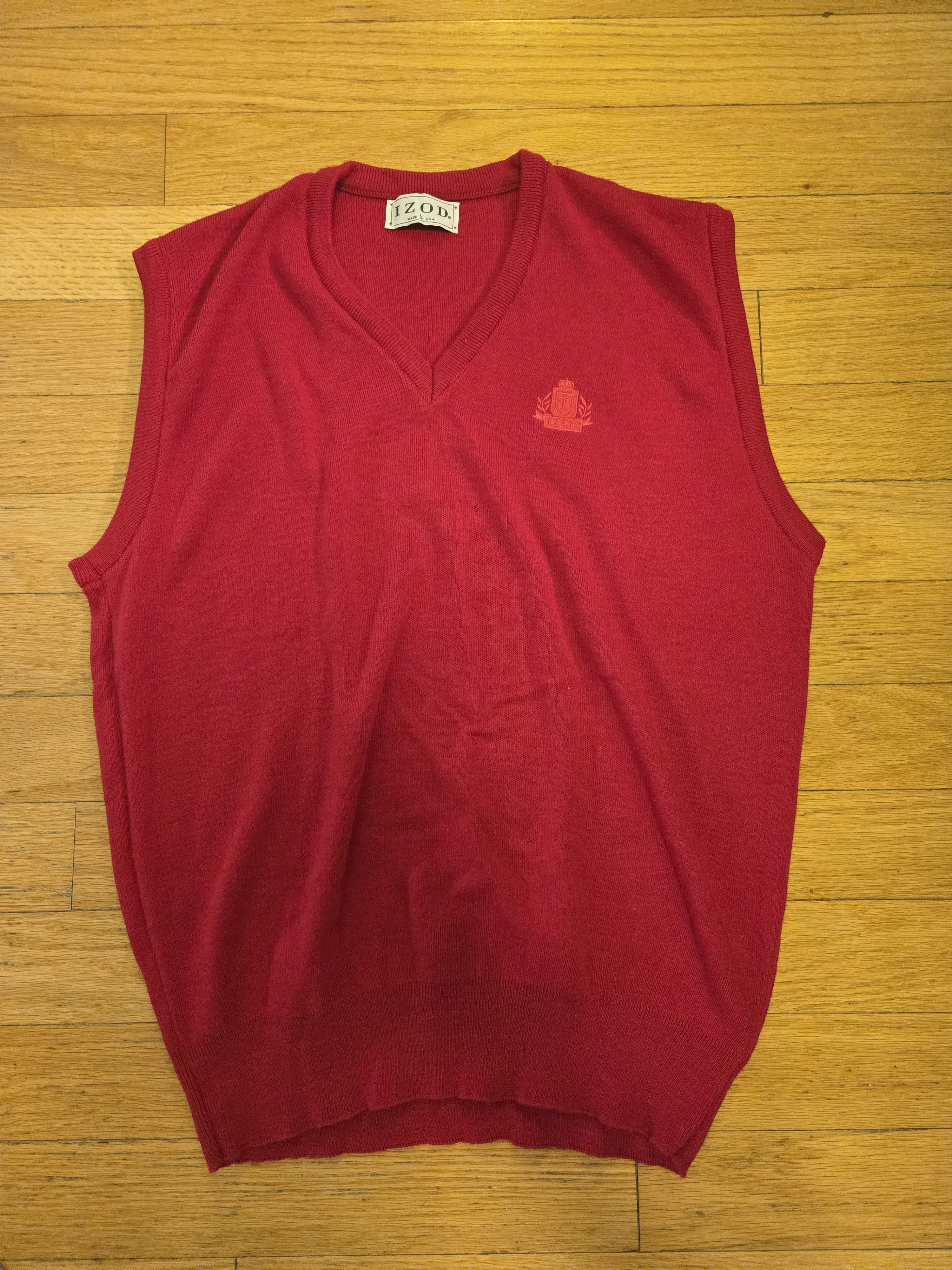 Izod Vintage Izod Sweater Vest Made in USA Size US L / EU 52-54 / 3 - 1 Thumbnail