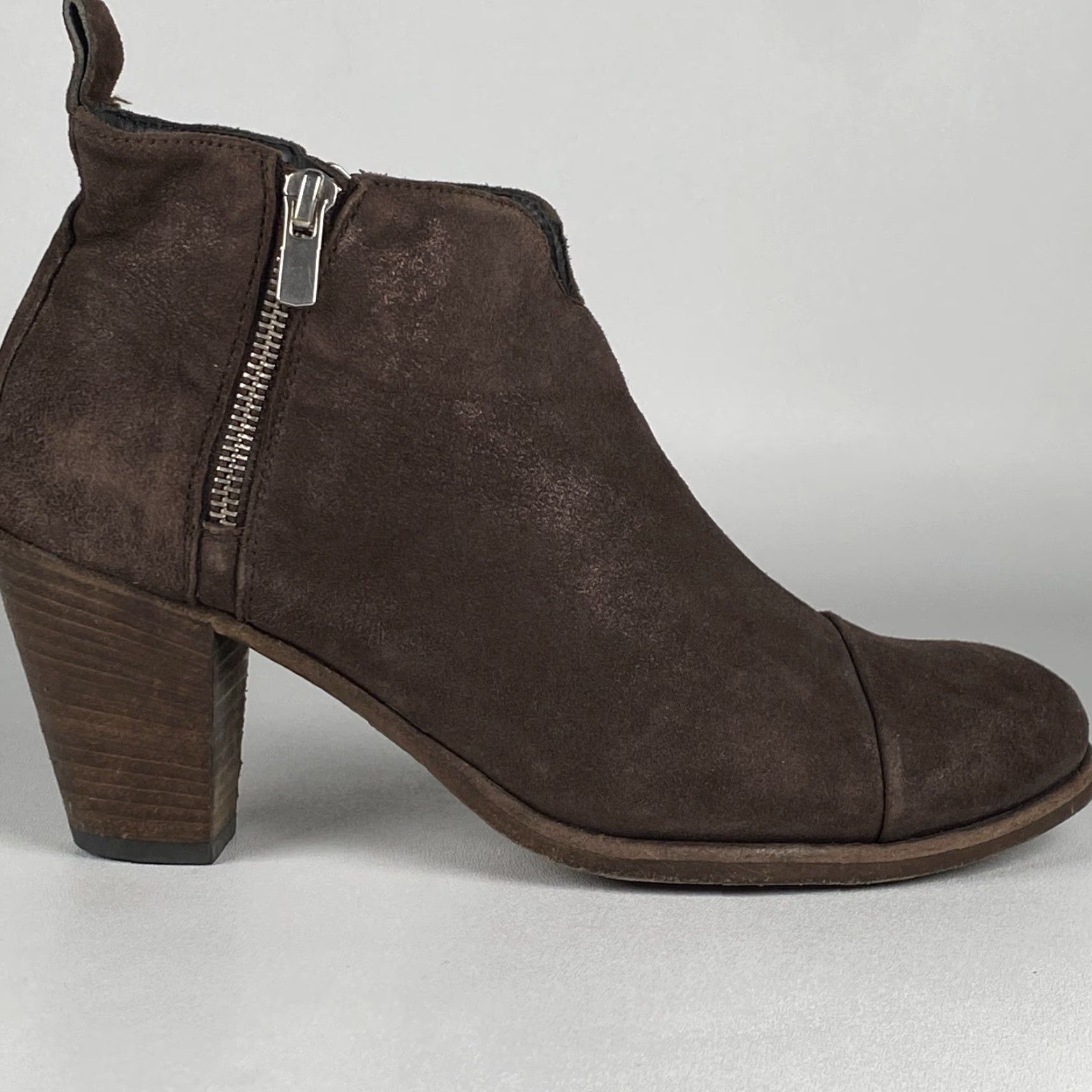 Officine Creative Officine Creative Women's Brown Double Zip Ankle Boots Booties Leather 40.5/10 Boots Women Brown Double Zip Leather Mid Heel Ankle Bootie 40.5/10 Size US 10 / IT 40 - 3 Thumbnail
