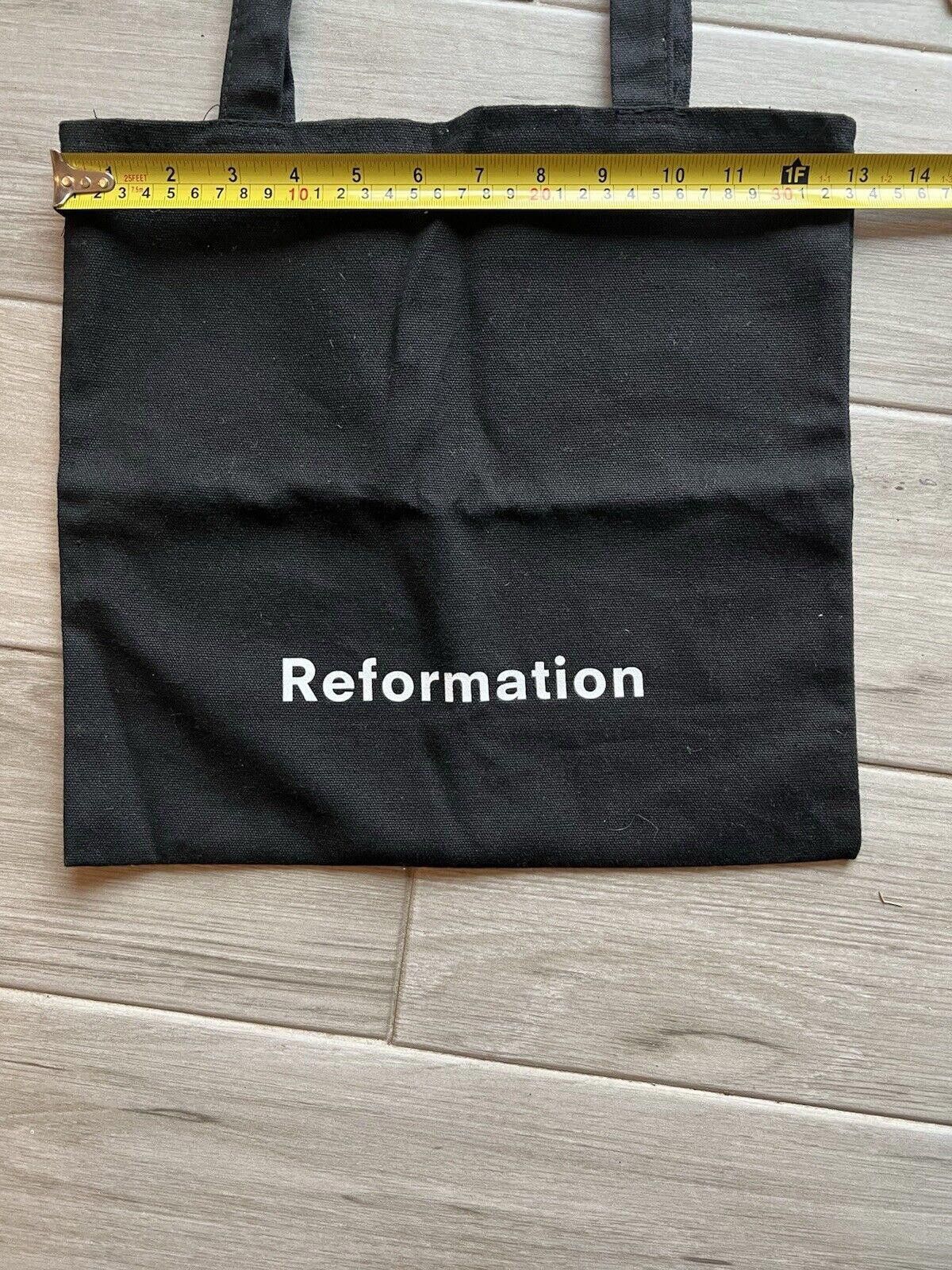 Designer Reformation Black Tote Shopping Bag Canvas Reusable Size ONE SIZE - 3 Thumbnail