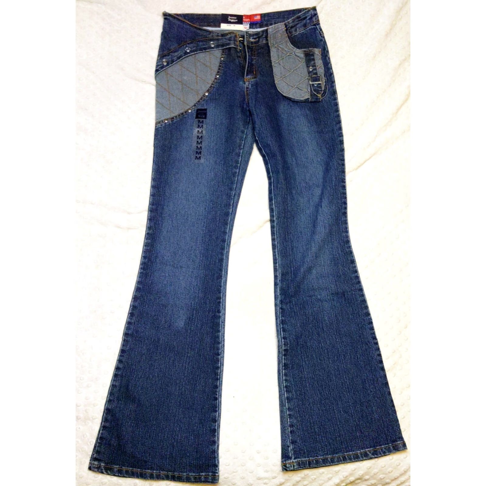 Denime VINTAGE Joana Designs Women's Classic Flare Jeans Blue Denim Embroidered Size Med 30 USA Size 30" / US 8 / IT 44 - 2 Thumbnail