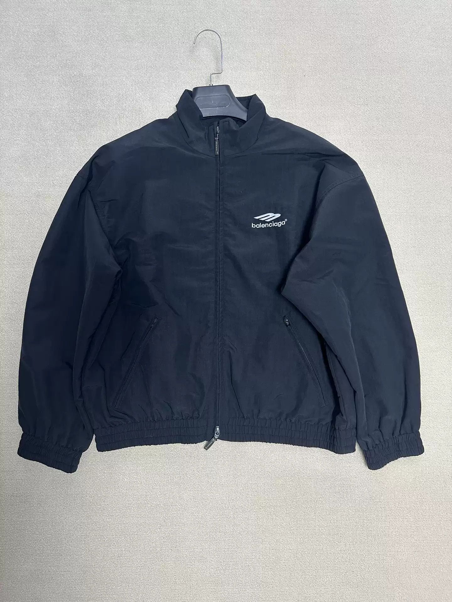 image of Balenciaga 23Ss Embroidered 3Bsports Jacket in Black, Men's (Size XS)
