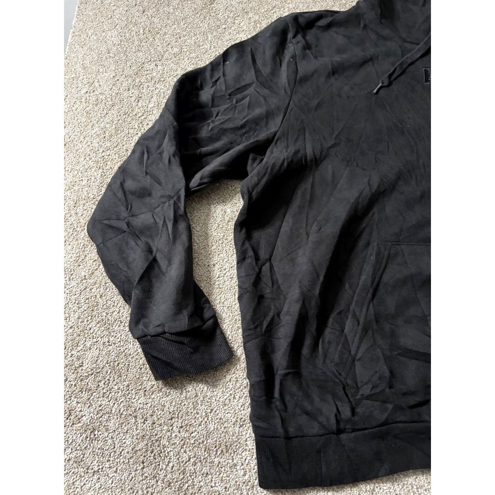 Puma PUMA Shirt Mens 2XL Black Hoodie Logo Fleece Pullover Sweatshirt Kangaroo Athletic Size US XXL / EU 58 / 5 - 2 Thumbnail