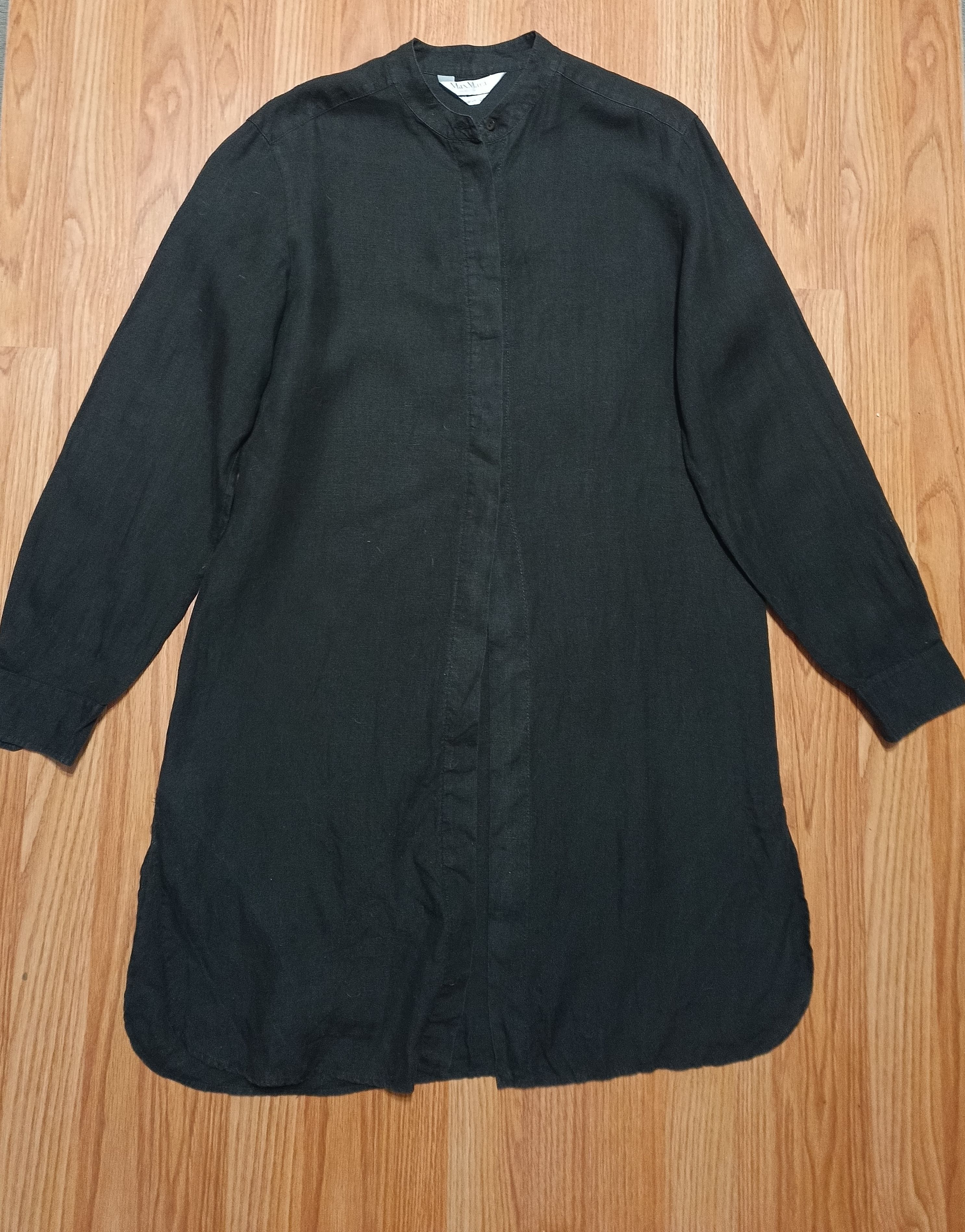 Max Mara MAX MARA Pure Linen Black Light Dress EU42 US12 Size XL / US 12-14 / IT 48-50 - 6 Thumbnail