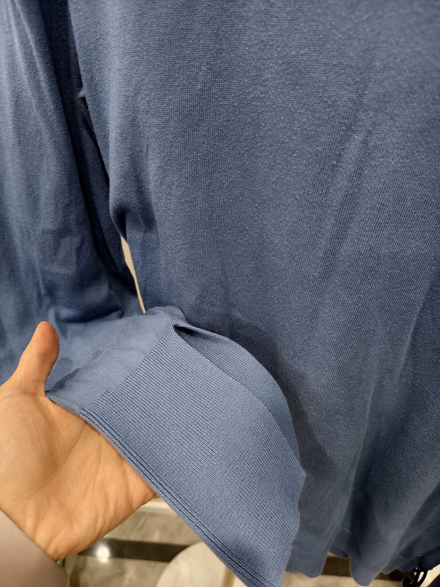 Moncler Moncler Knit Paneled Sweater Muted Blue L fits M/L Size US L / EU 52-54 / 3 - 6 Thumbnail