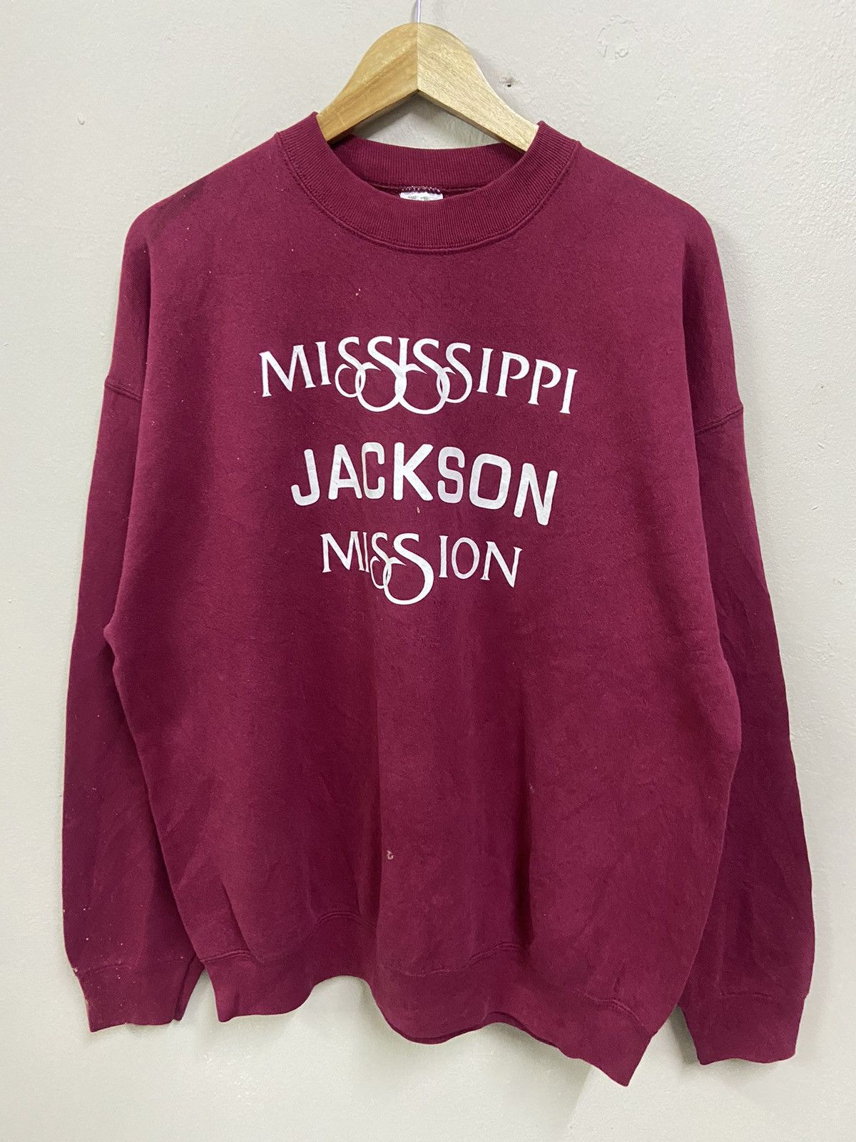Fruit Of The Loom × Vintage vintage sweatshirt mississippi jackson mission Size US XL / EU 56 / 4 - 1 Thumbnail