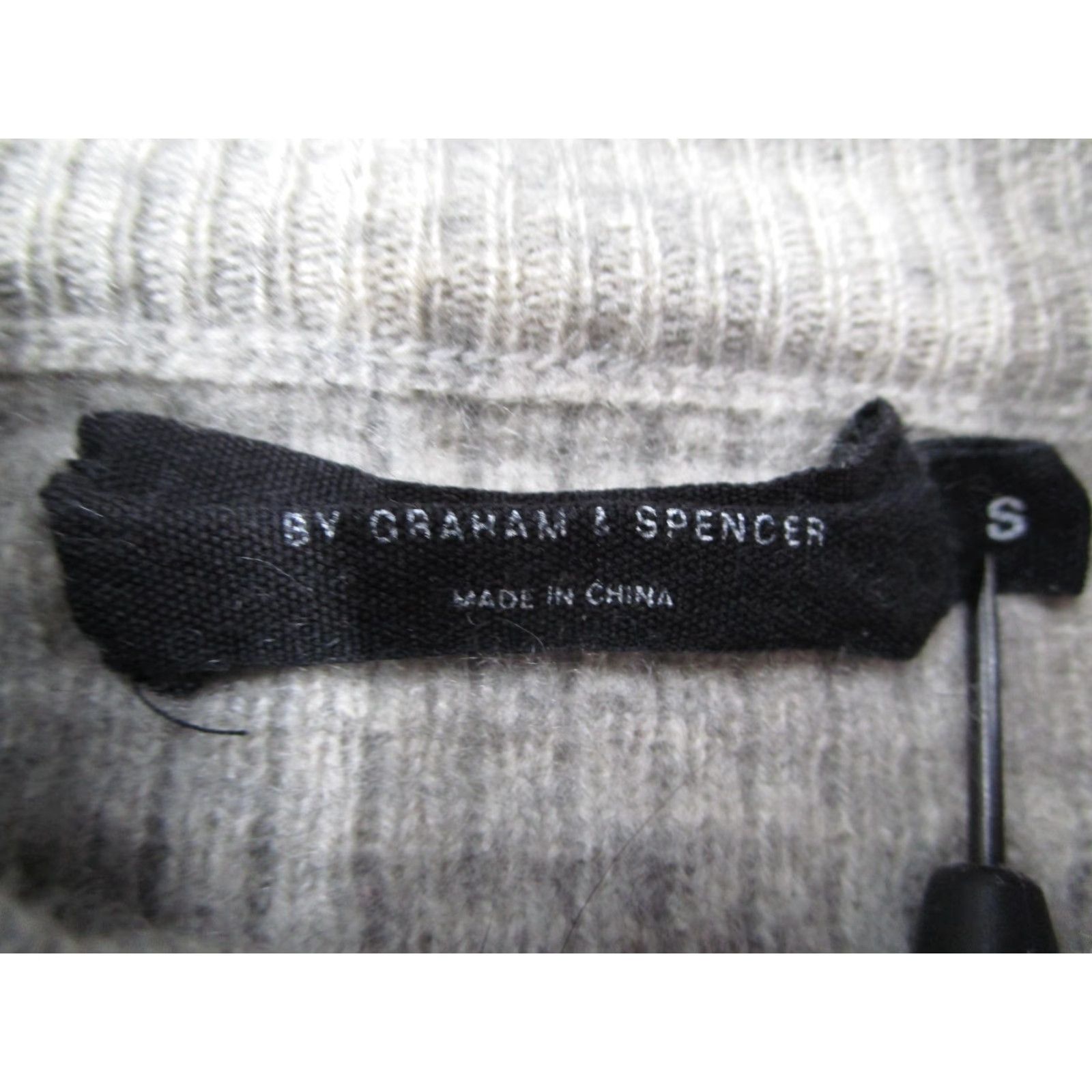 Velvet Velvet by Graham & Spencer Sweater Womens Small Gray 100% Cashmere Full Zip Knit Size S / US 4 / IT 40 - 3 Thumbnail