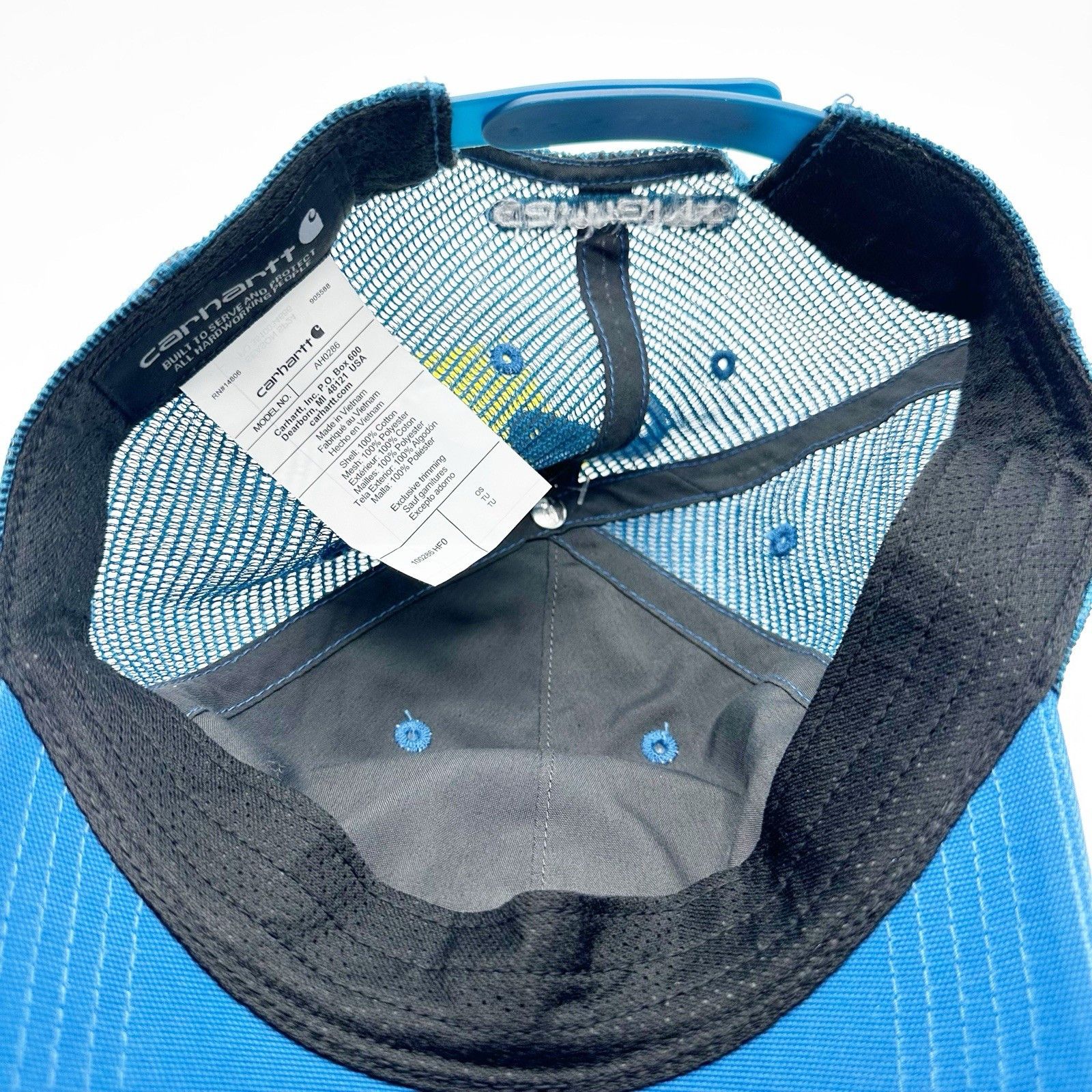Carhartt New CARHARTT Force Canvas Mesh Back Hat Blue Front Patch Size ONE SIZE - 9 Thumbnail