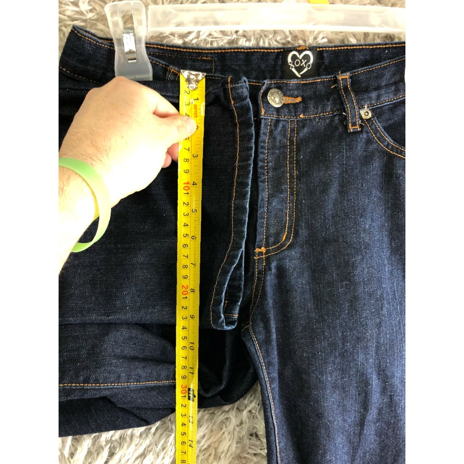 XOXO XOXO Jeans Womens Size 9/10 Mid Rise Blue Jeans Straight Leg Denim Cotton Classic blue XOXO Womens Jeans 9/10 Mid Rise Dark Wash Size 29 Inseam 29 In Size 30" / US 8 / IT 44 - 4 Thumbnail