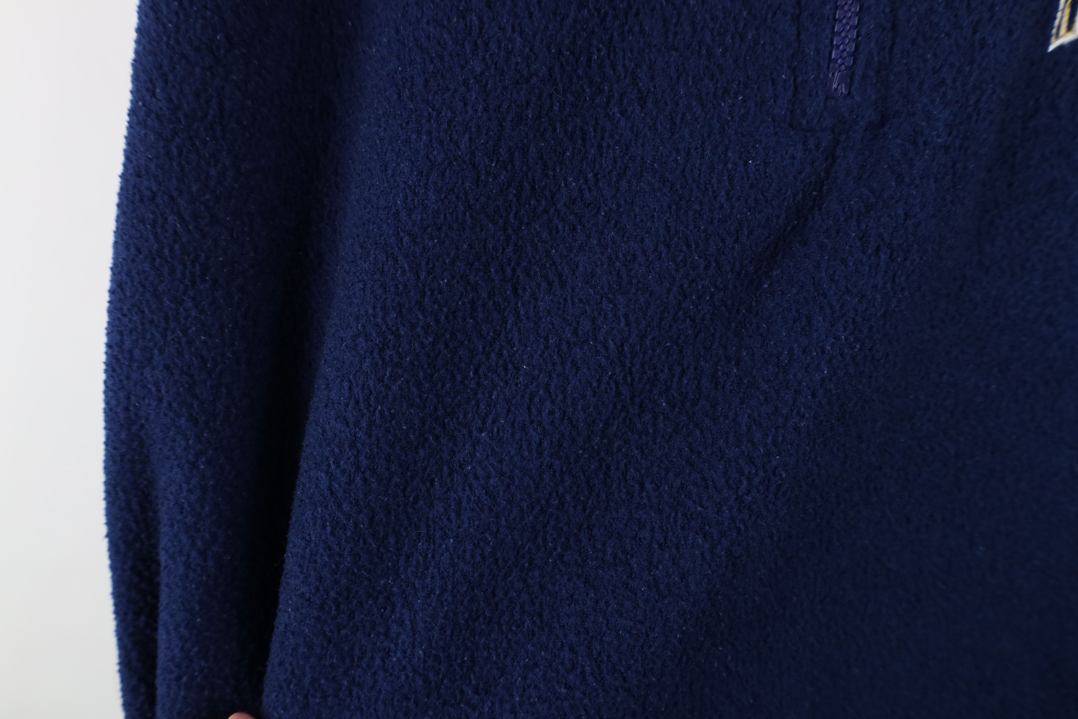 Vintage Vintage 90s Notre Dame University Half Zip Fleece Sweater Size US XXL / EU 58 / 5 - 6 Thumbnail