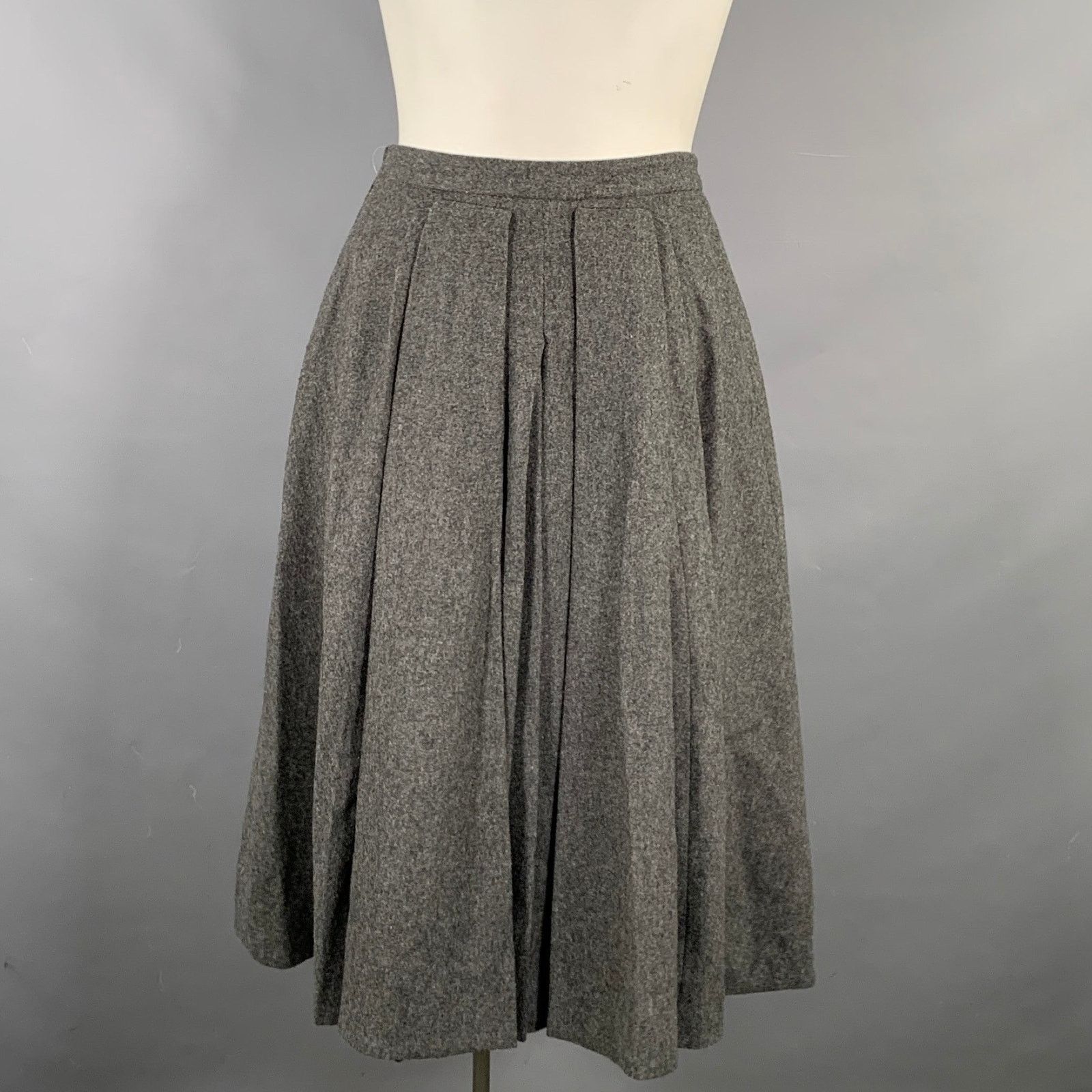 Marc by Marc Jacobs Size 8 Grey Wool A-Line Knee-Length Skirt Size 30" / US 8 / IT 44 - 2 Thumbnail