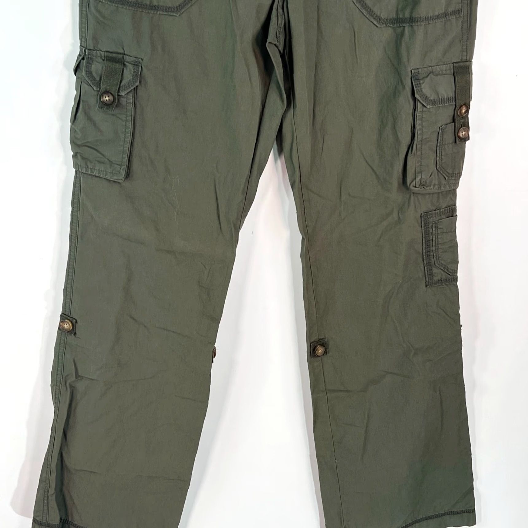 Old Navy VINTAGE? No. Old Navy Cargo Pants Womens Hiking Regular Tall Green Size 2 Long Canvas 32x32 Size 26" / US 2 / IT 38 - 3 Thumbnail