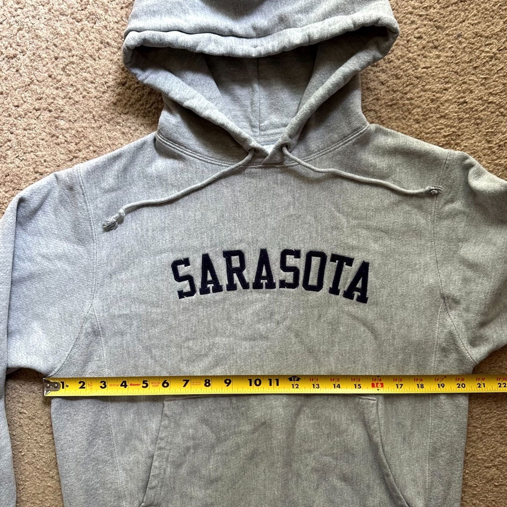 Champion Champion Reverse Weave Sarasota Sweatshirt Mens Small Grey Pullover Hoodie 90s Sports University Size US S / EU 44-46 / 1 - 6 Thumbnail