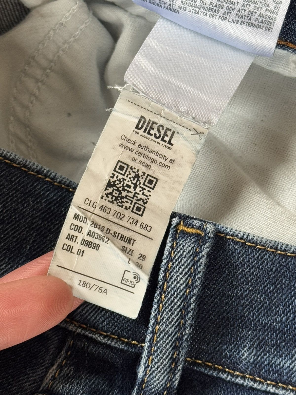 Diesel Diesel 29/30 D-Strukt denim pant jean trouser chino Y2K Size US 30 / EU 46 - 17 Thumbnail