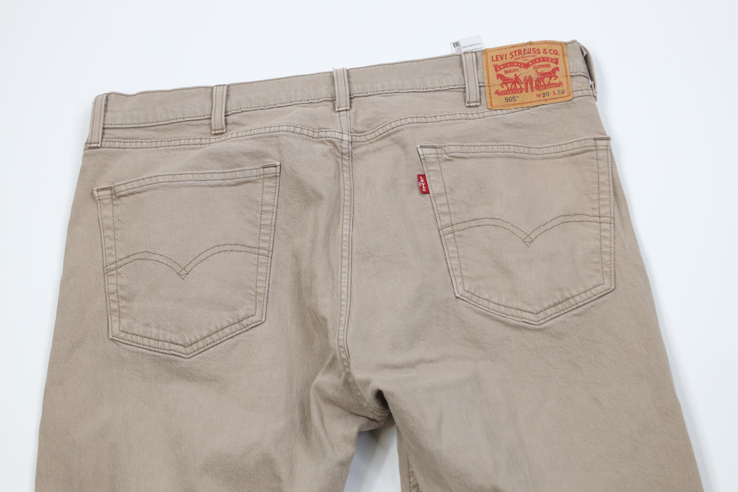 Levi's Vintage Y2K Levis 505 Regular Straight Leg Jeans Beige Size US 38 / EU 54 - 13 Thumbnail