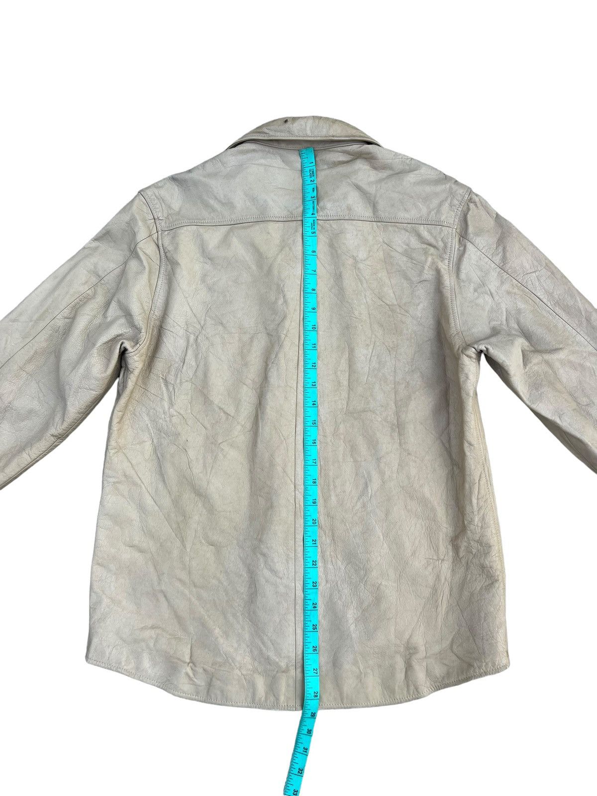 Leather Vintage Kazutaka Kato KAKA Fade Patina Cowhide Leather Shirt Size US M / EU 48-50 / 2 - 5 Thumbnail