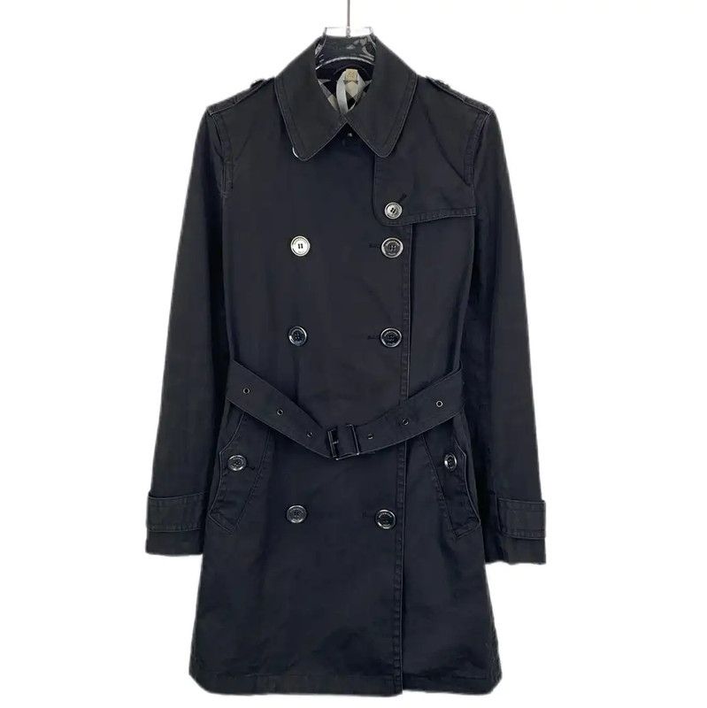 Burberry Burberry Women's Black Cotton Trench Coat Size XS / US 0-2 / IT 36-38 - 1 Thumbnail