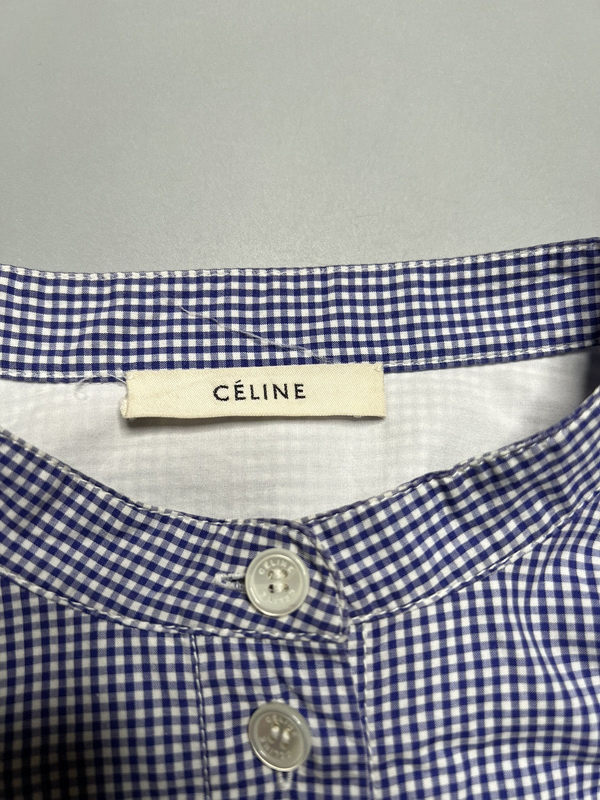 Celine Celine Contrast Stitch Oversized Shirt Size XS / US 0-2 / IT 36-38 - 6 Thumbnail