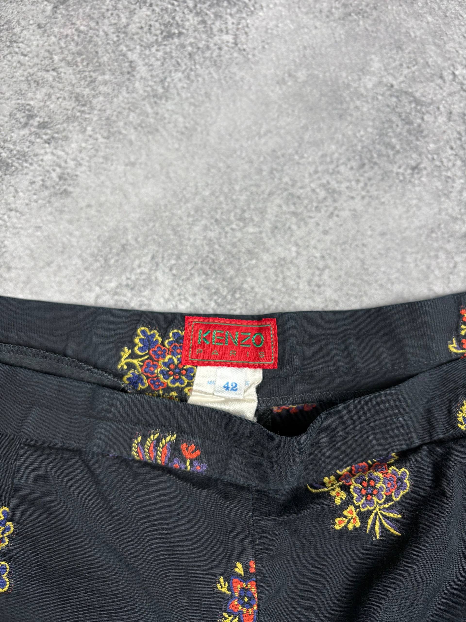 Kenzo Women Kenzo Jeans Pants Oriental Floral Art Print Vintage Size 28" / US 6 / IT 42 - 6 Thumbnail