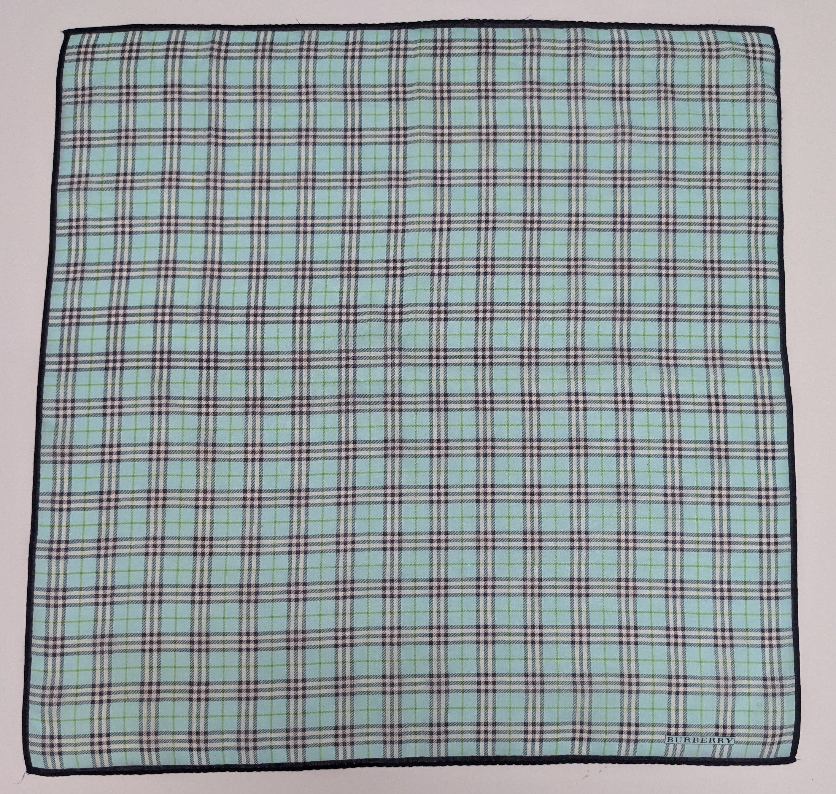 Burberry VINTAGE BURBERRU PLAID AQUA BLUE NOVA CHECK Size ONE SIZE - 3 Thumbnail