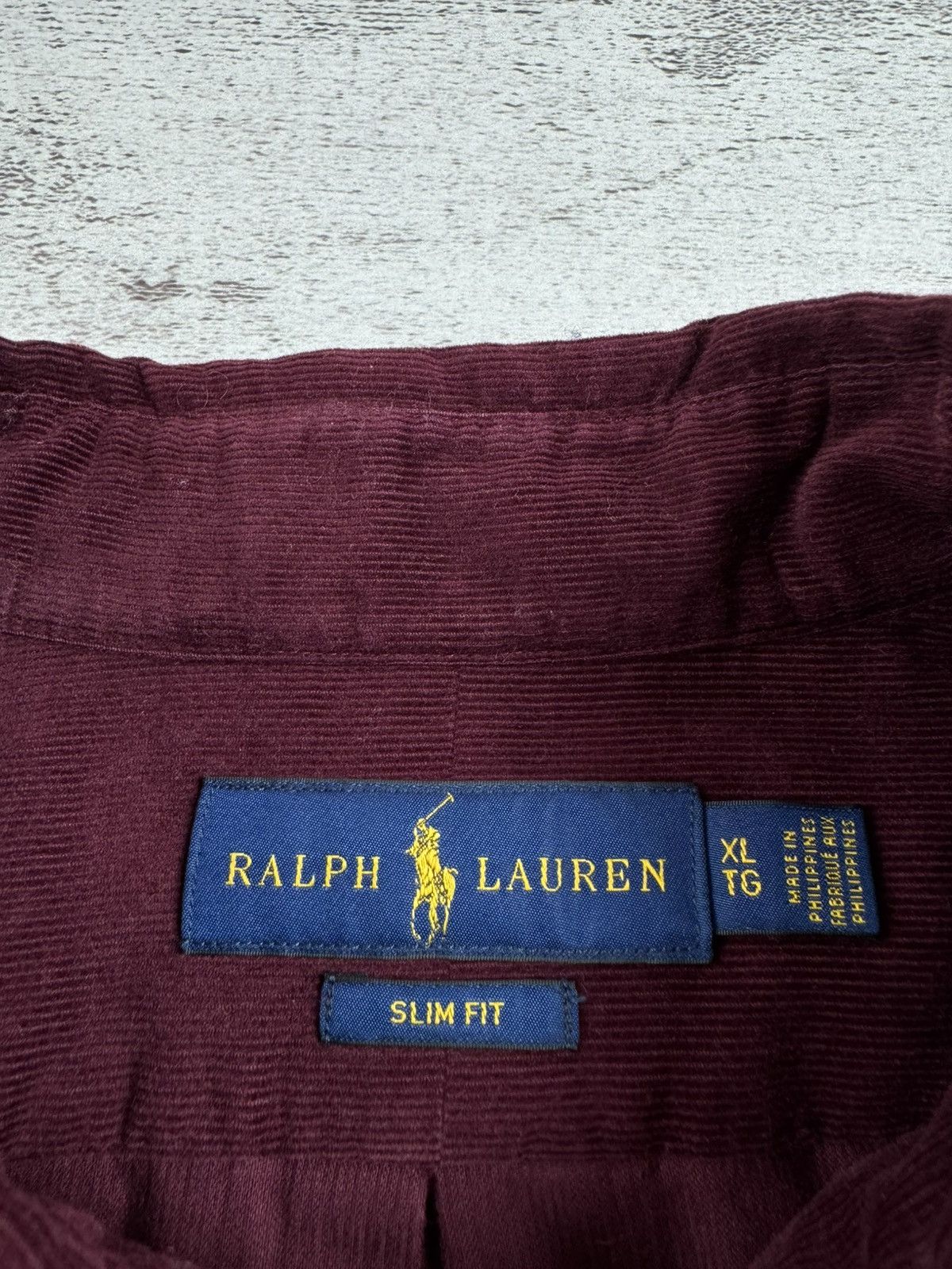 Polo Ralph Lauren Polo Ralph Velour Corduroy Cherry Button Longsleeve Shirt Size US XL / EU 56 / 4 - 10 Thumbnail
