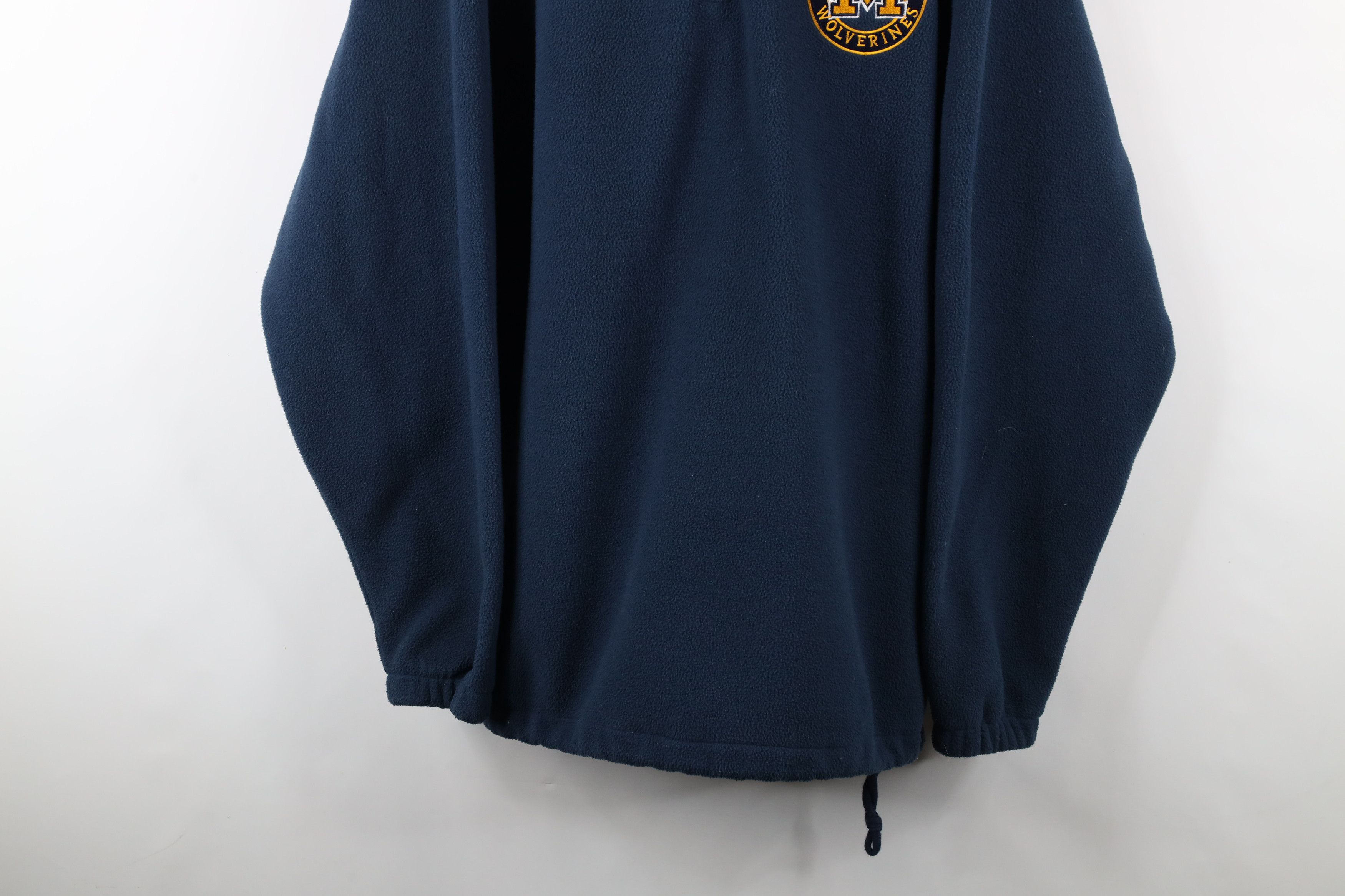 Vintage Vintage 90s University of Michigan Half Zip Fleece Sweater Size US L / EU 52-54 / 3 - 3 Thumbnail
