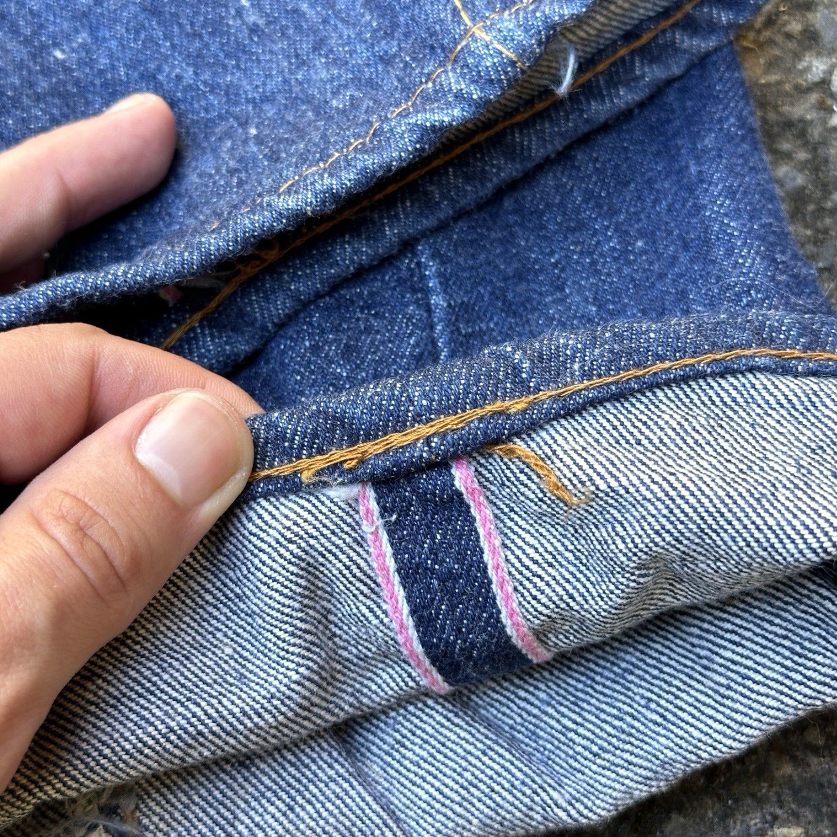 Levi's VINTAGE Levi's 501 XX Jeans 70s Redline Single Stitch 28x28 66 SS Dark Blue Cotton Denim Jeans Men Size US 28 / EU 44 - 3 Thumbnail
